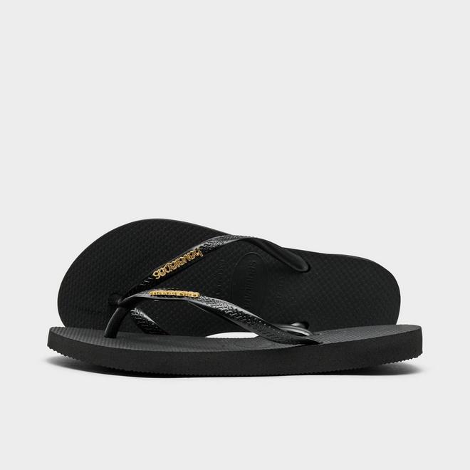 Women's Havaianas Slim Metallic Logo Flip-Flop Sandals