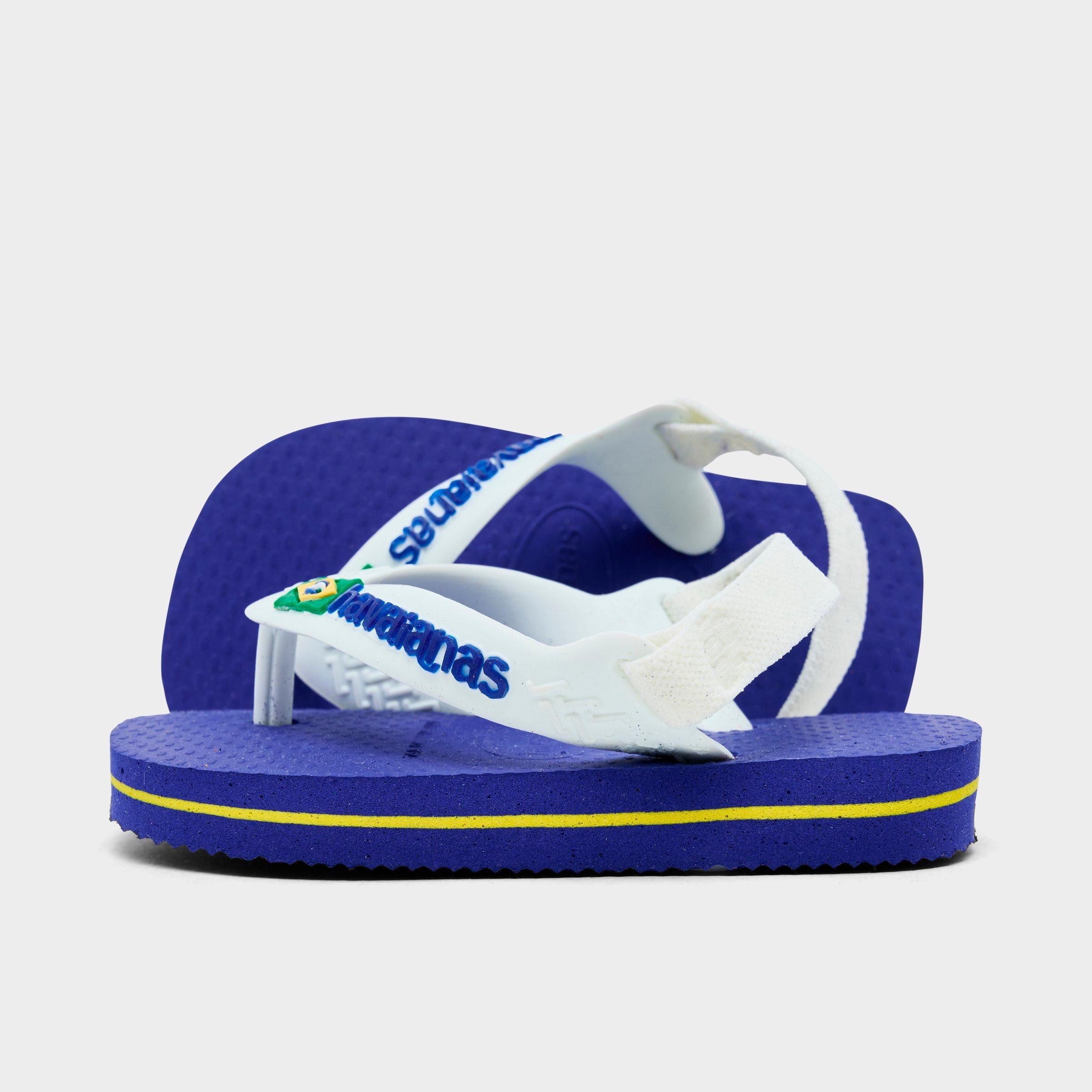 Havaianas Kids Toddler Brazil Flip-Flops in Marine Blue Size: 4.0