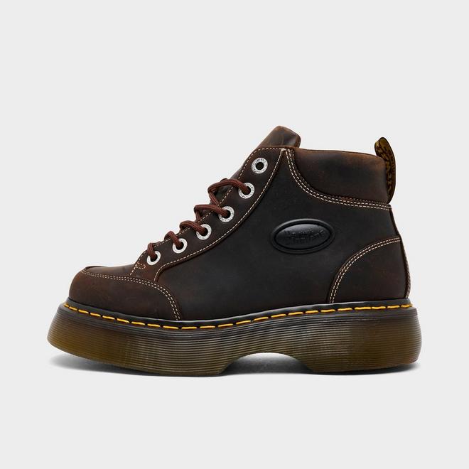 Women's Dr Martens Buzz 6-Eye Crazy Horse Leather Lace-Up Boots