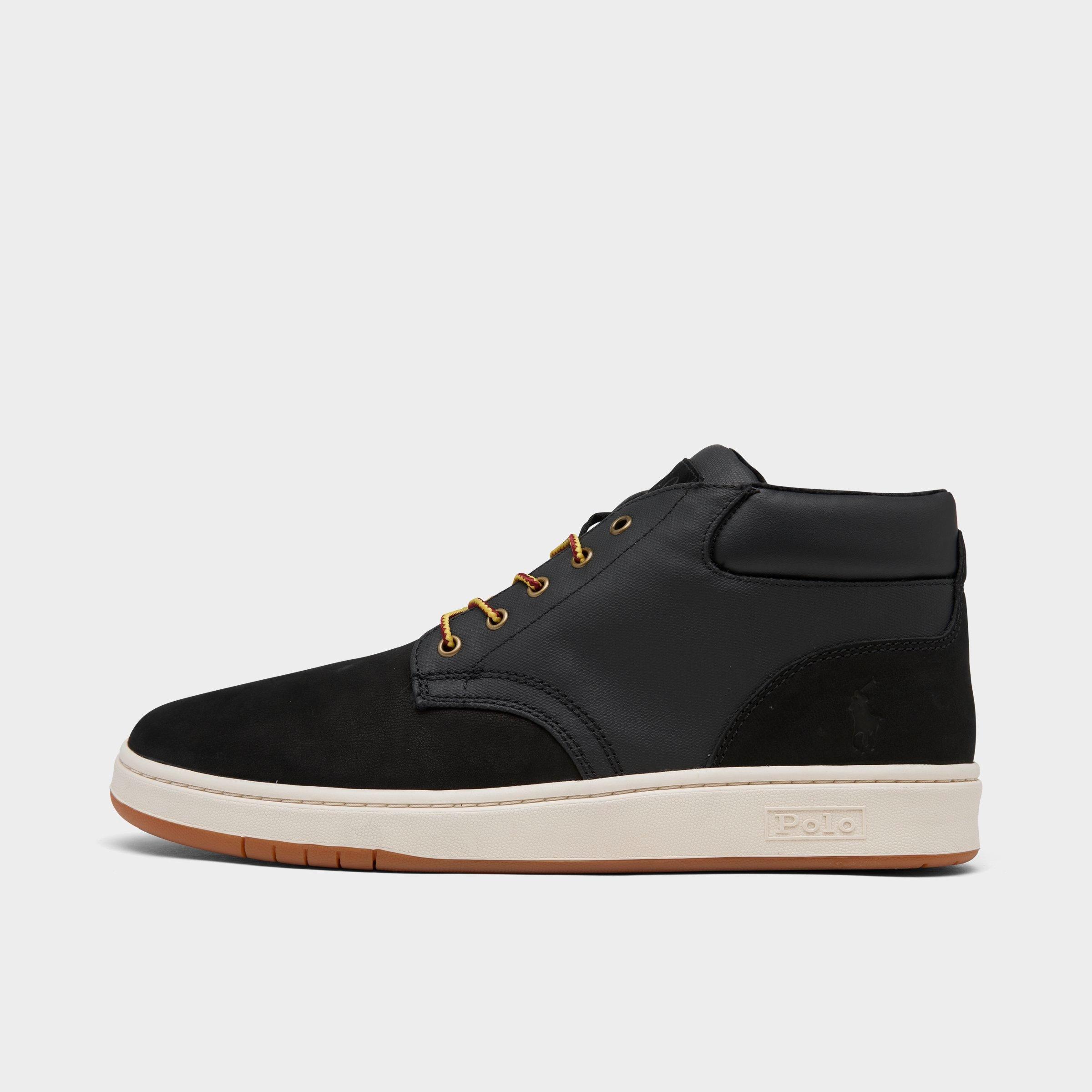 UPC 195167147351 product image for Polo Ralph Lauren Men's Nubuck Sneaker Boots in Black/Black Size 9.0 Leather | upcitemdb.com