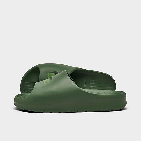 Shop Lacoste Men's Serve Slide 2.0 Slide Sandals In Green/green