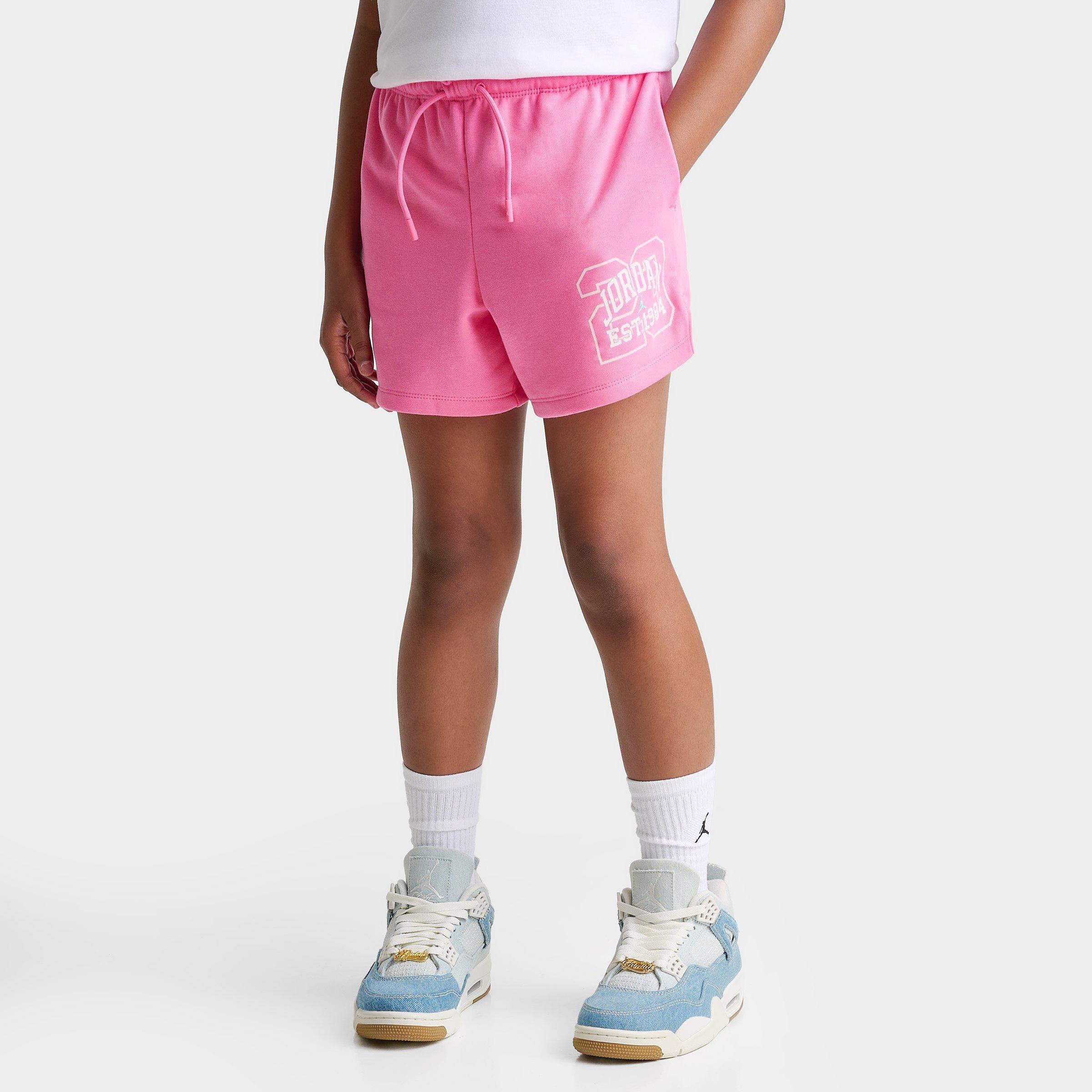 Jordan Girls' Big Kids Collegiate Shorts in Pink Glow Size: Small