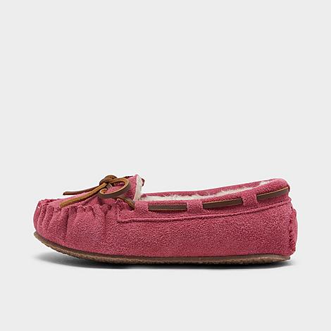 Minnetonka Girls' Little Kids' Cassie Moccasin Slippers Shoes In Hot Pink