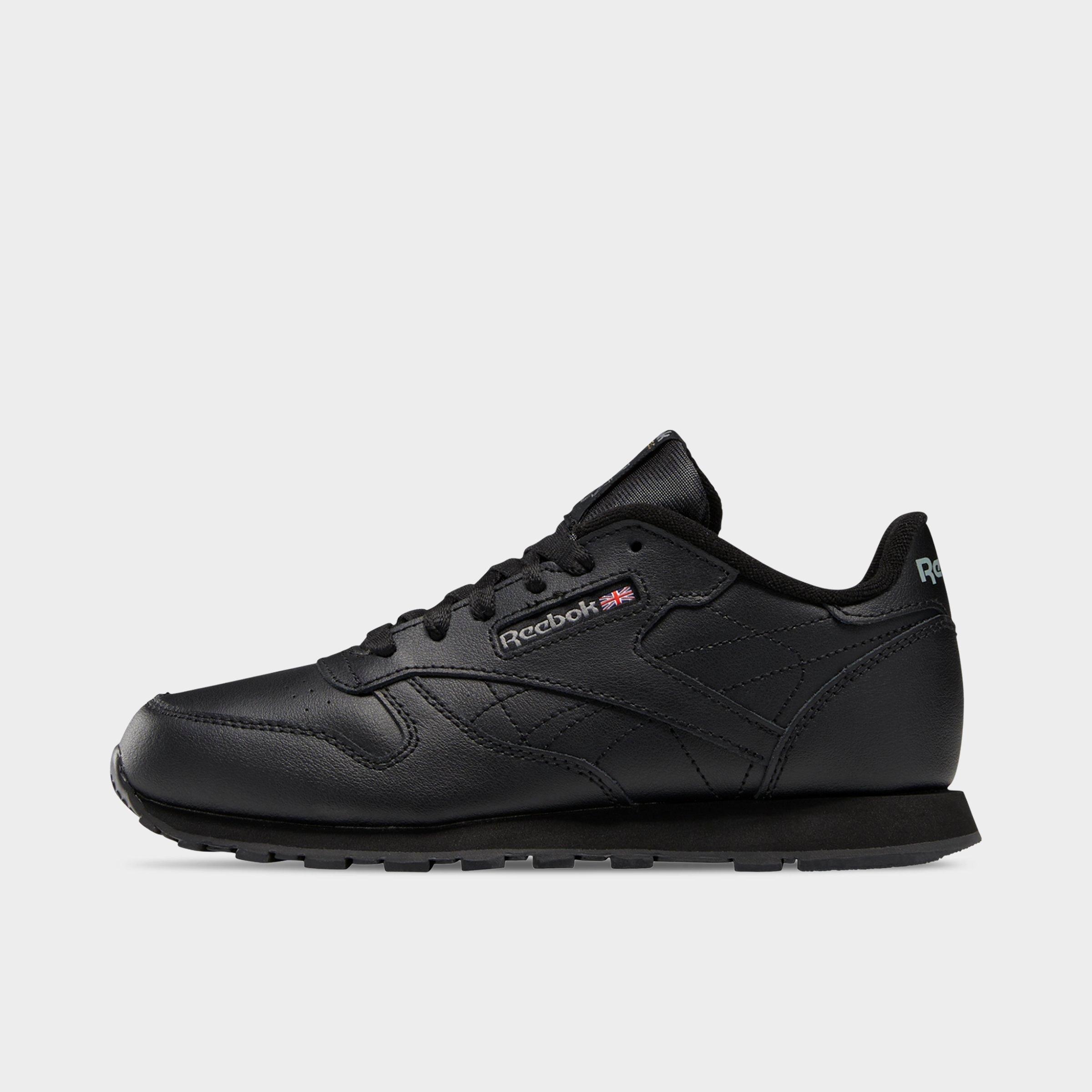 reebok black leather shoes