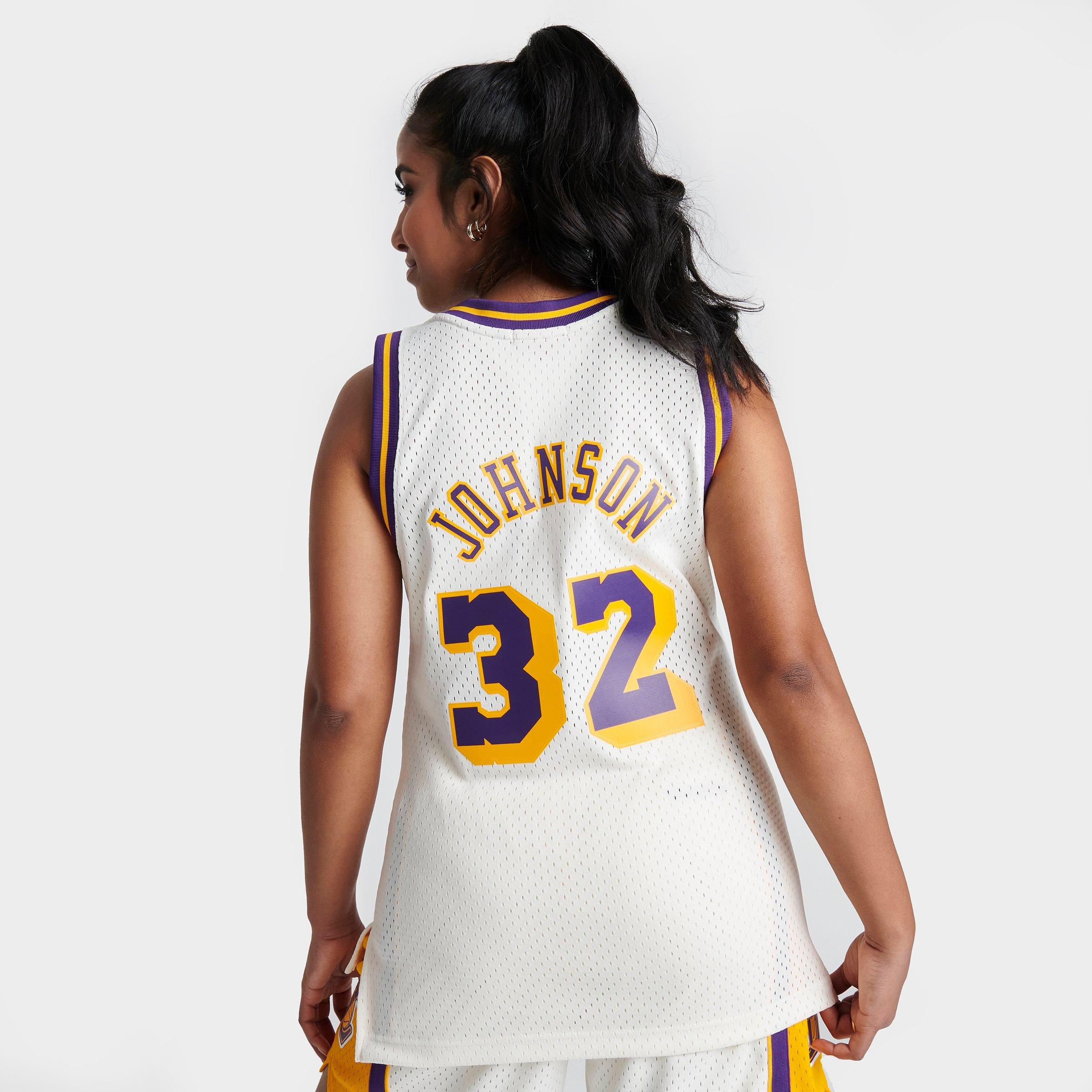Mitchell and Ness Women's Los Angeles Lakers NBA Magic Johnson Basketball Jersey White