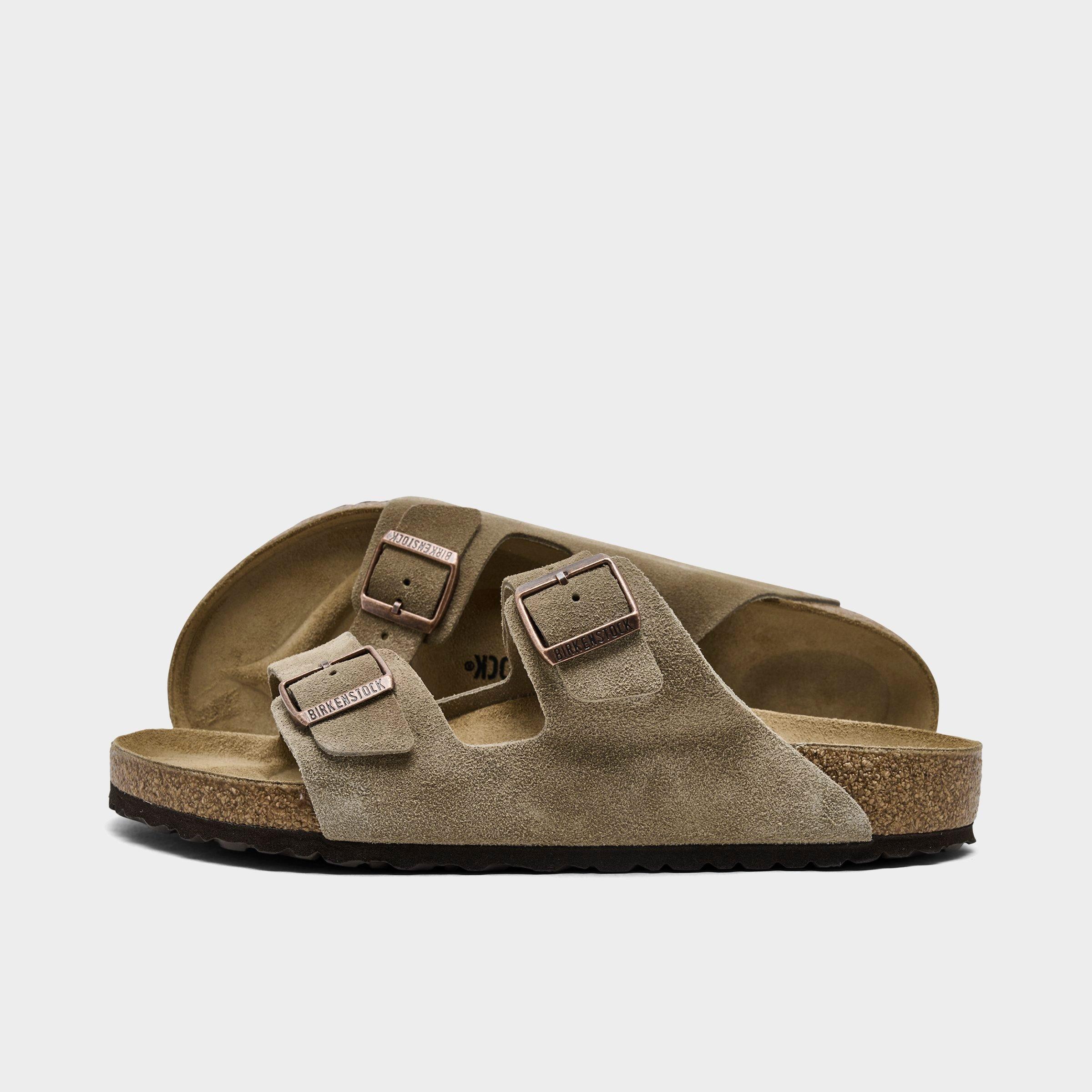 Birkenstock Men's Arizona Birkibuc Sandals in Taupe Suede Size: 44
