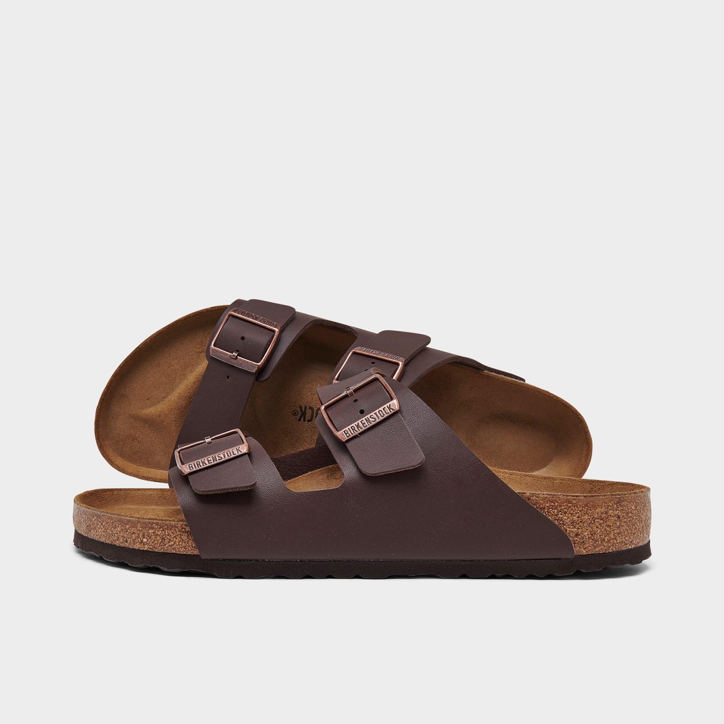 Birkenstock Men's Arizona Birko-Flor Sandals in Dark Brown Size: 41