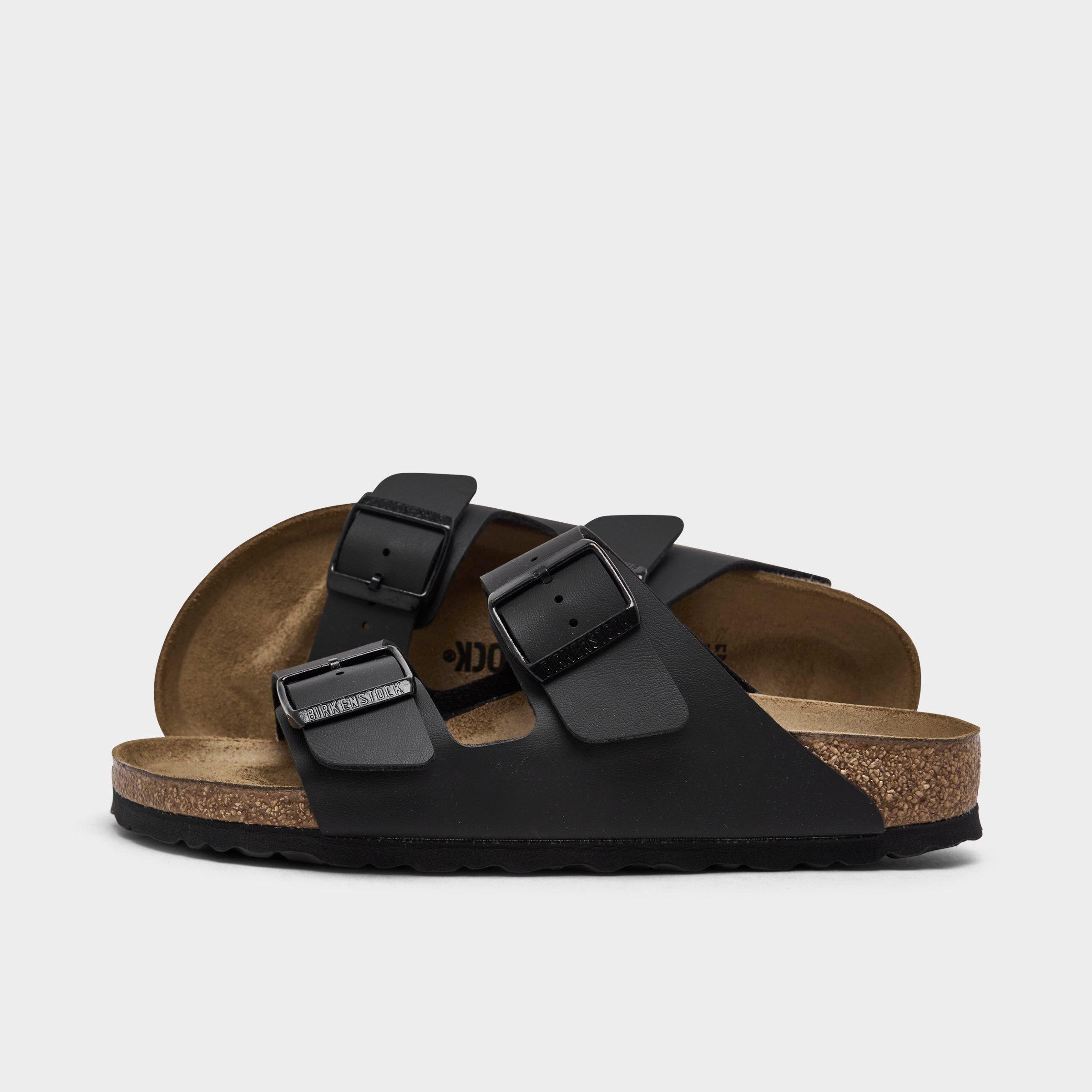 Birkenstock Women's Arizona Birkibuc Sandals in Black Birkoflor Size: 5.0