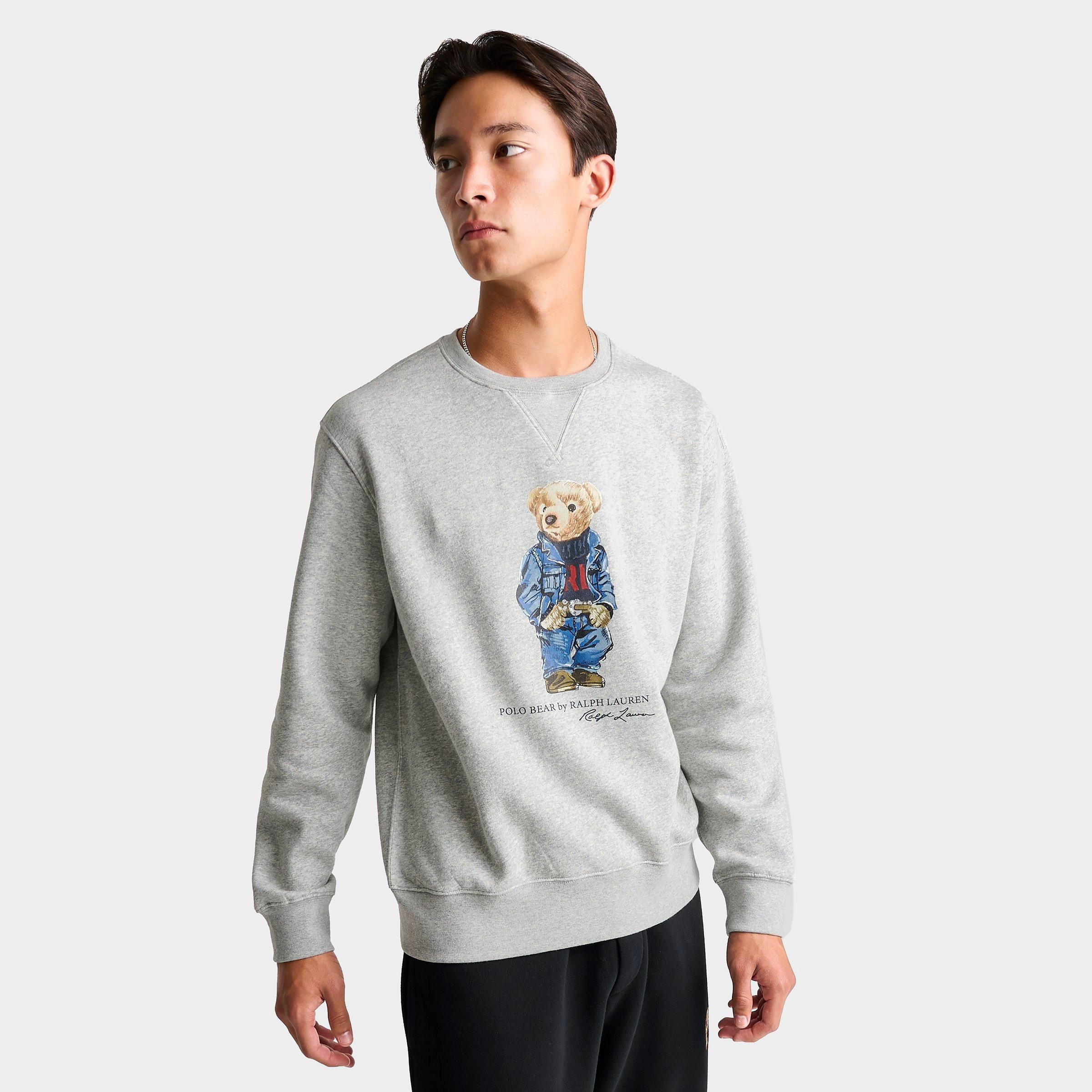 Polo Ralph Lauren YANKEES BEAR Sweatshirt Grey - ANDOVER HEATHER