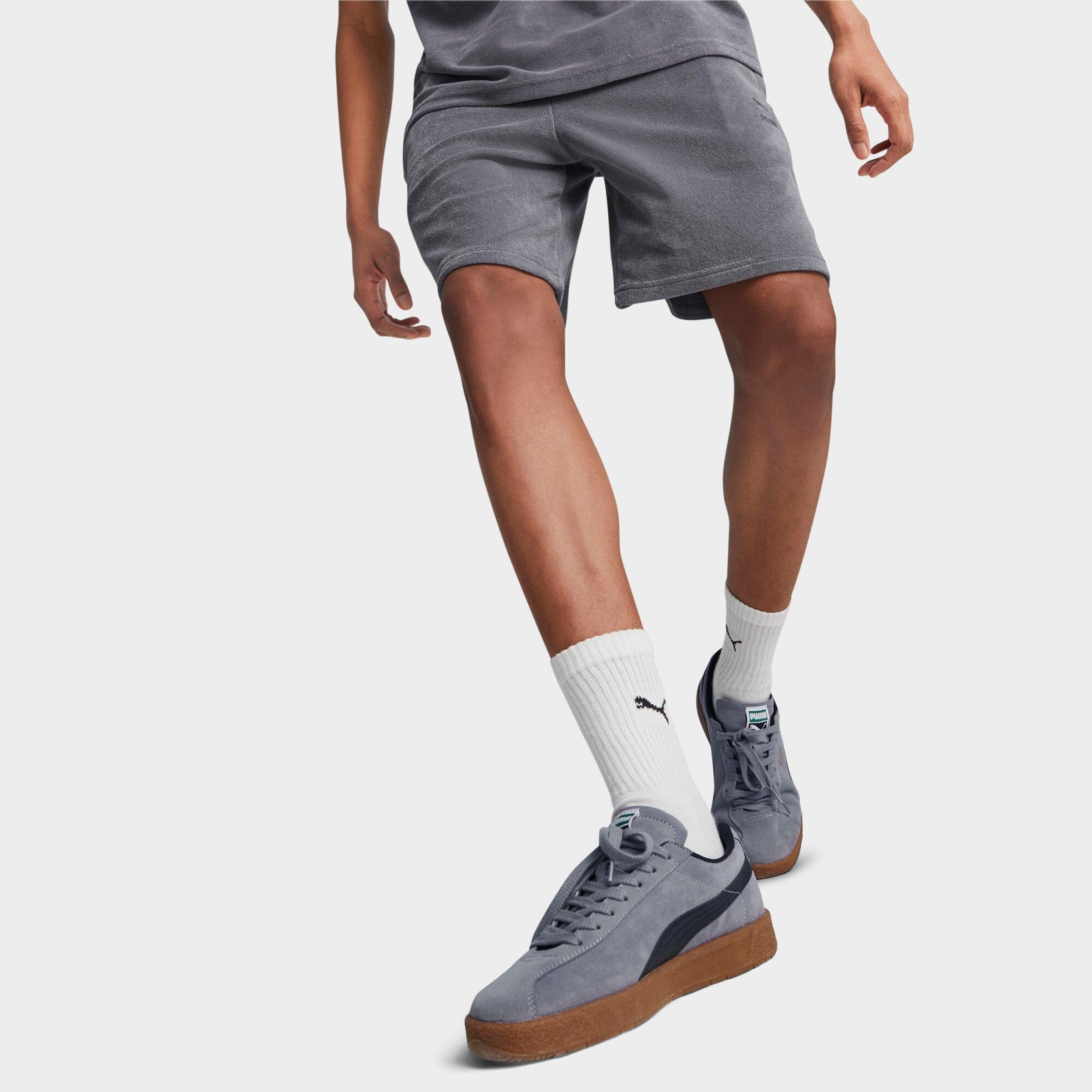 Puma Men's Classics Towelling Shorts 8" Shorts In Grey Tile