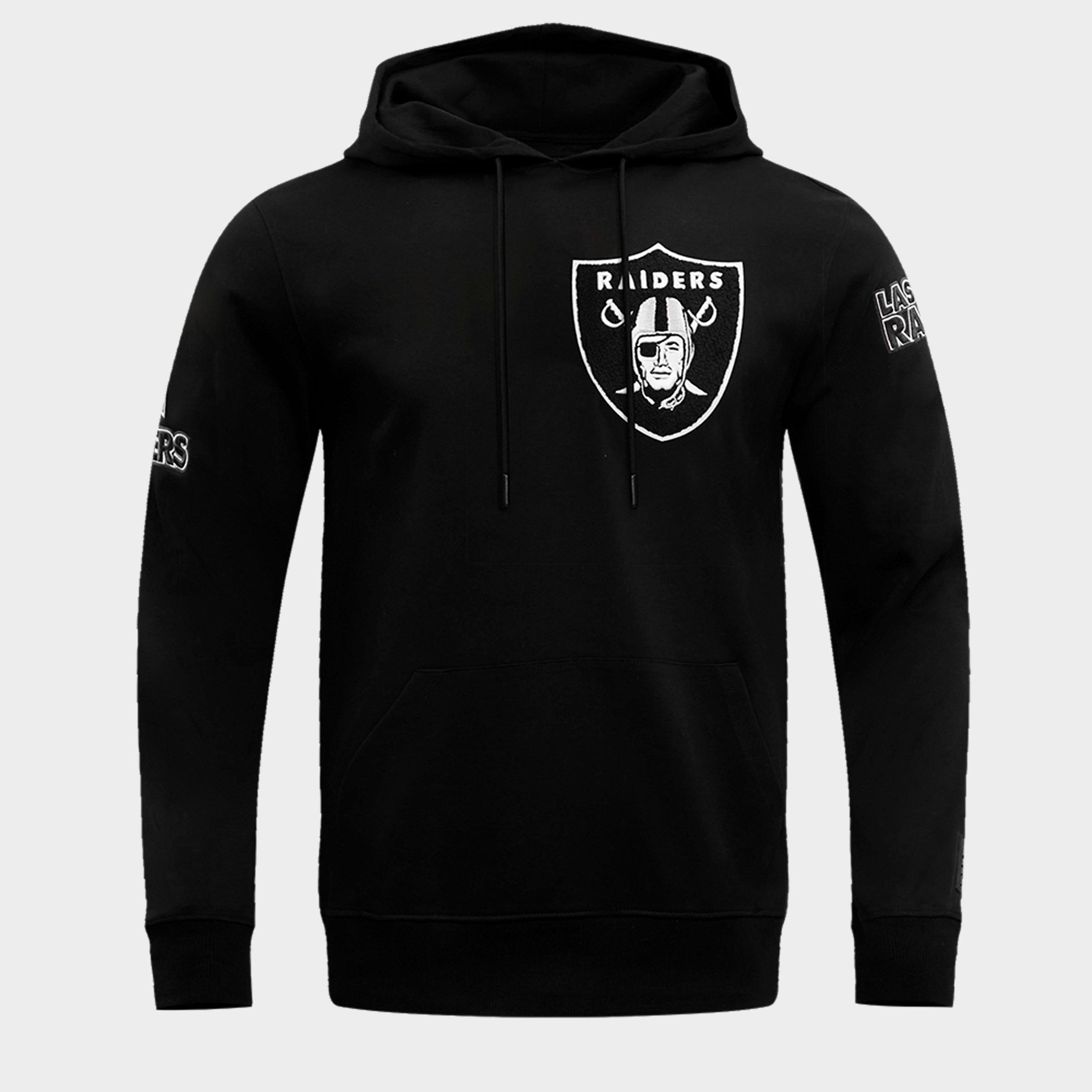 Pro Standard Men's Las Vegas Raiders NFL Classics Chenille Pullover Hoodie in Black Size: Small