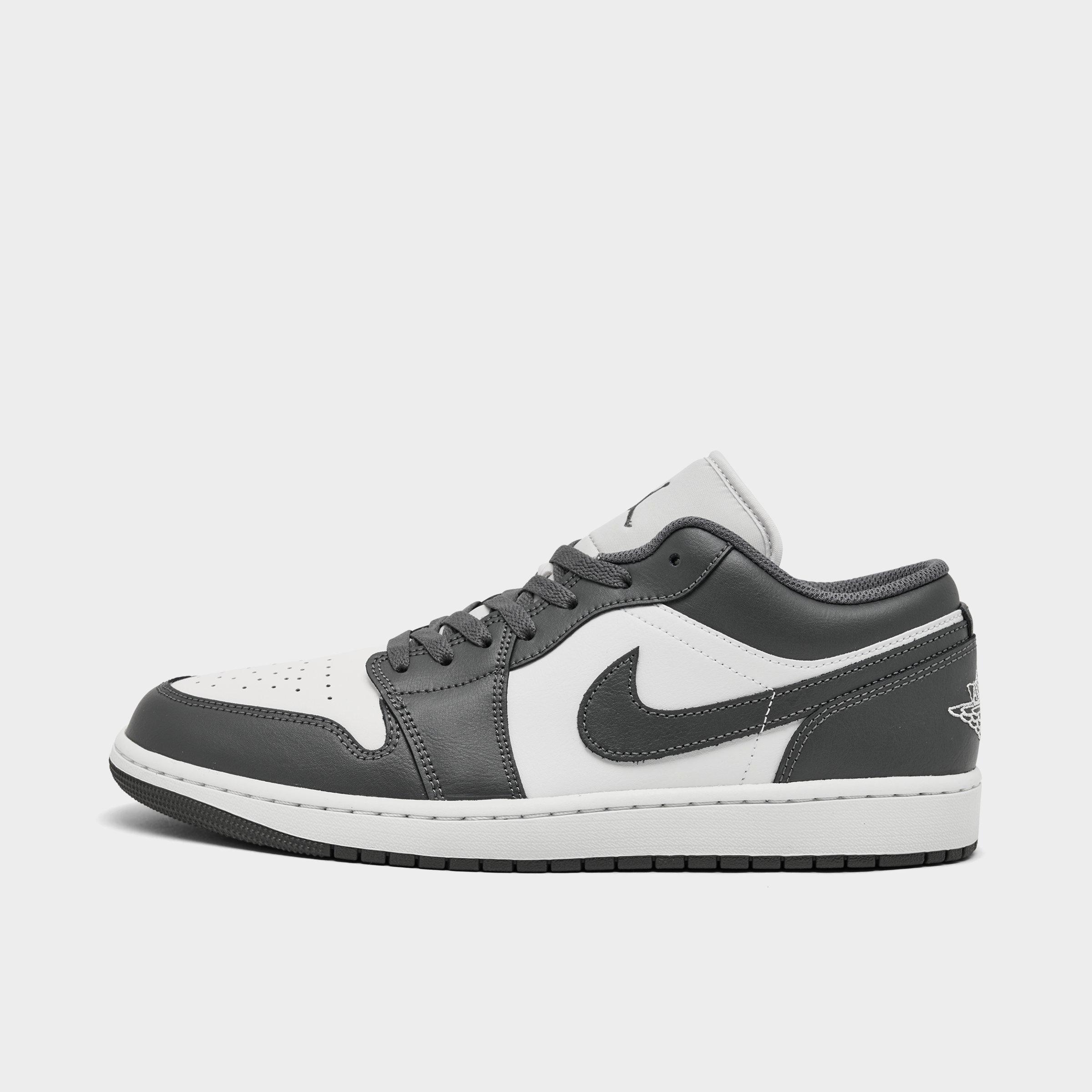 Jordan Men's Air Retro 1 Low Casual Shoes in Iron Grey/Summit White Size: 7.0