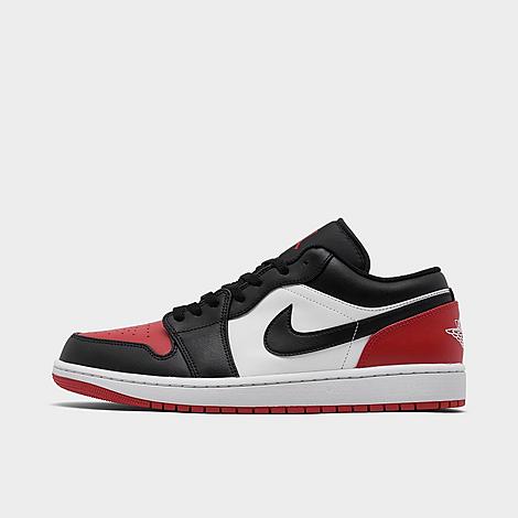 Nike Jordan Air Retro 1 Low Casual Shoes In White/black/varsity Red/white