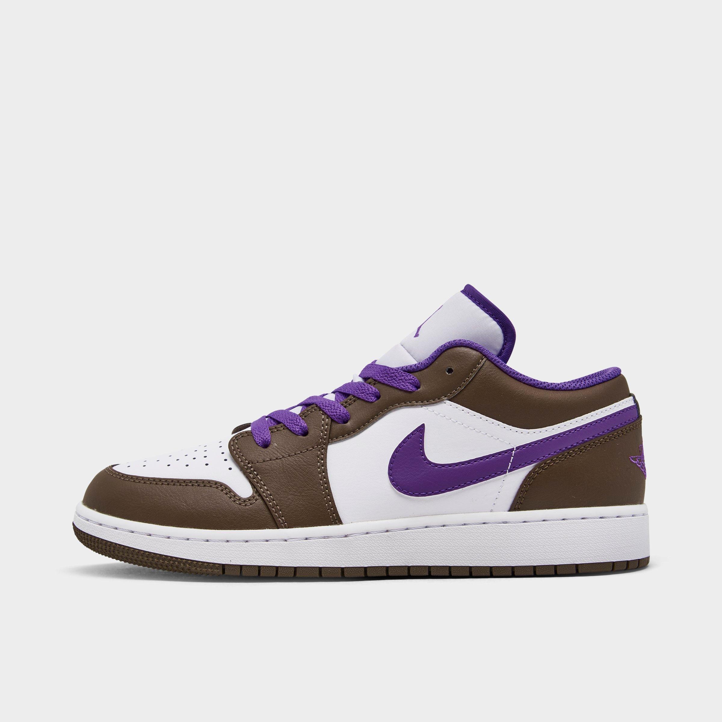 Nike Big Kids' Air Jordan Retro 1 Low Casual Shoes In Palomino/wild Berry/white