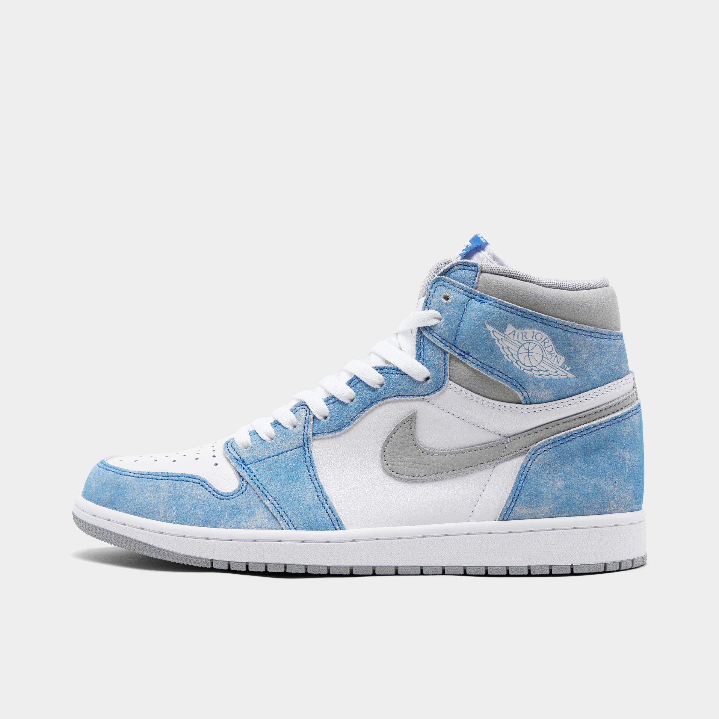 Nike Air Jordan Retro 1 High Og Casual Shoes In Hyper Royal/white/light Smoke Grey