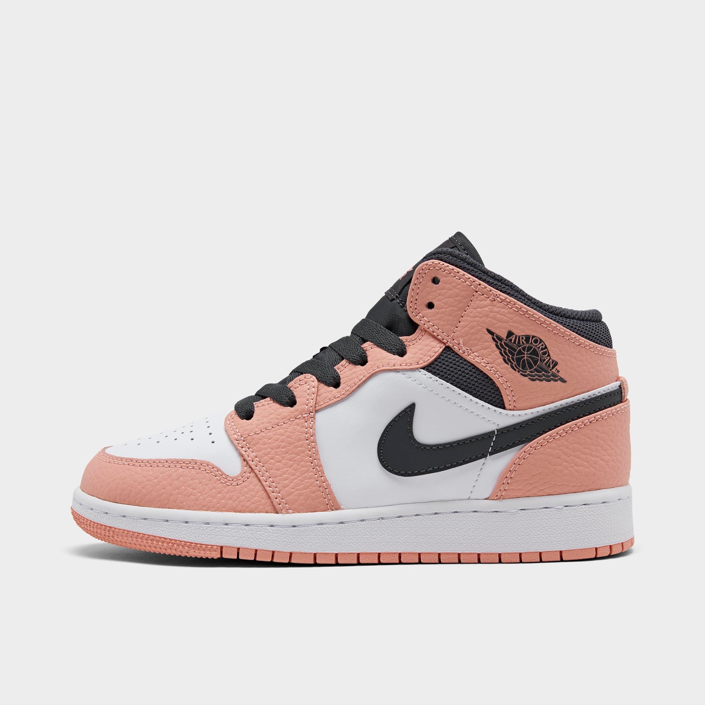 Nike Jordan Girls' Big Kids' Air 1 Mid Casual Shoes In Pink