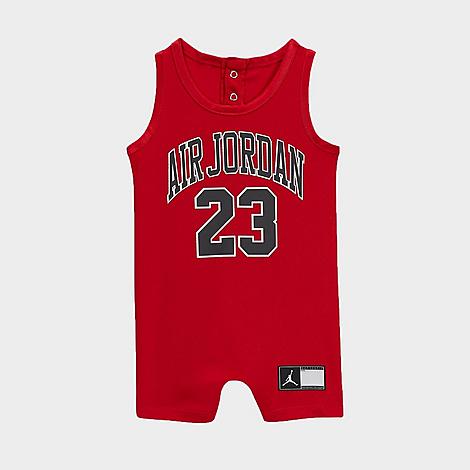 Nike Babies' Jordan Boys' Infant Jersey Romper In Red/black