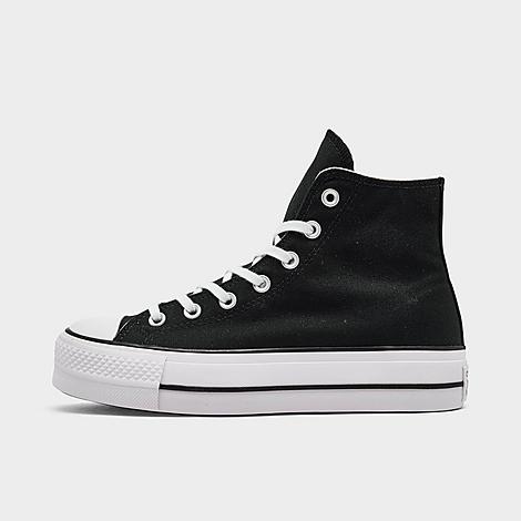 Converse Black Chuck Taylor Platform Sneakers In Black/white/white