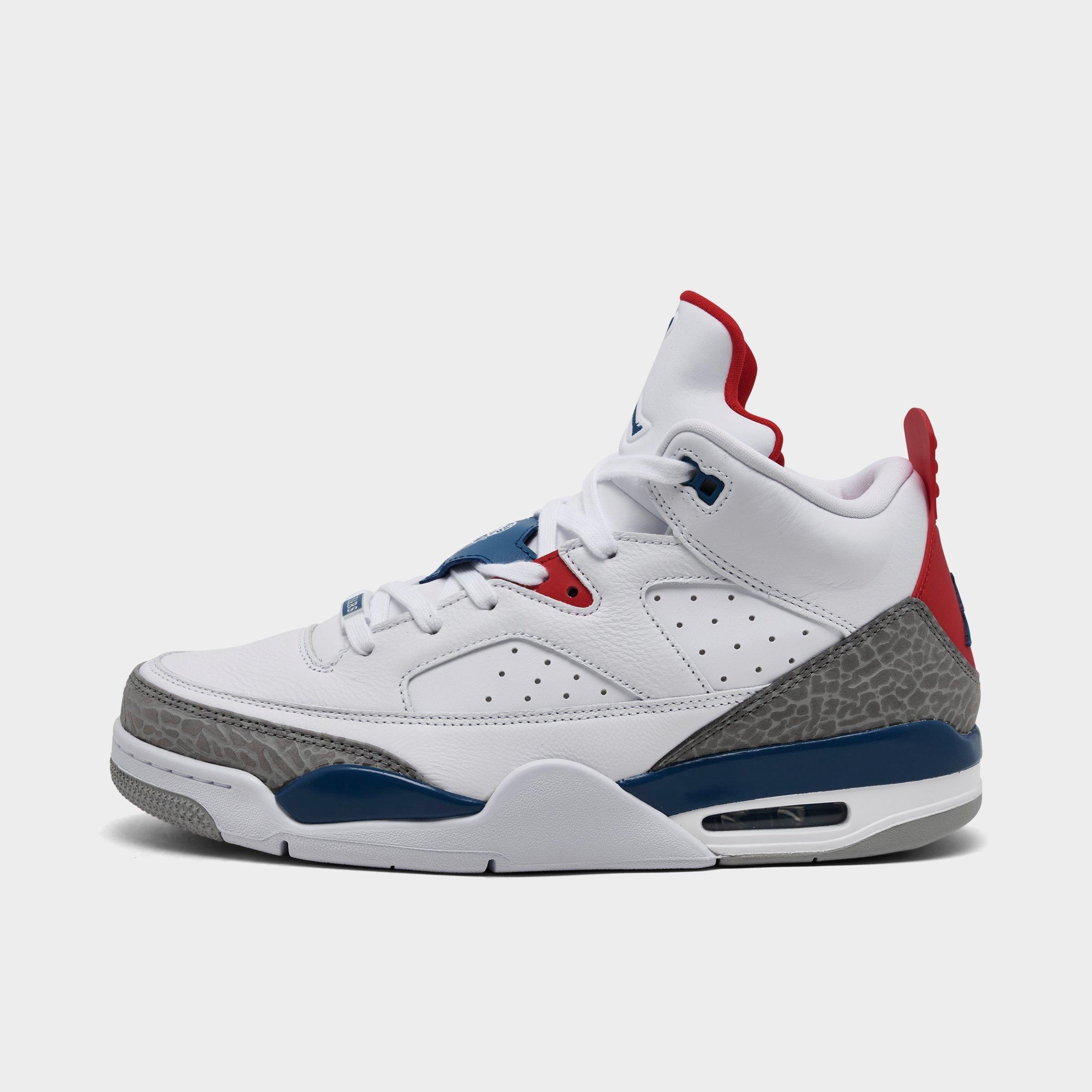 Jordan Men's Air Son of Mars Low Casual Shoes in White/Varsity Red/Light Smoke Grey Size: 10.5