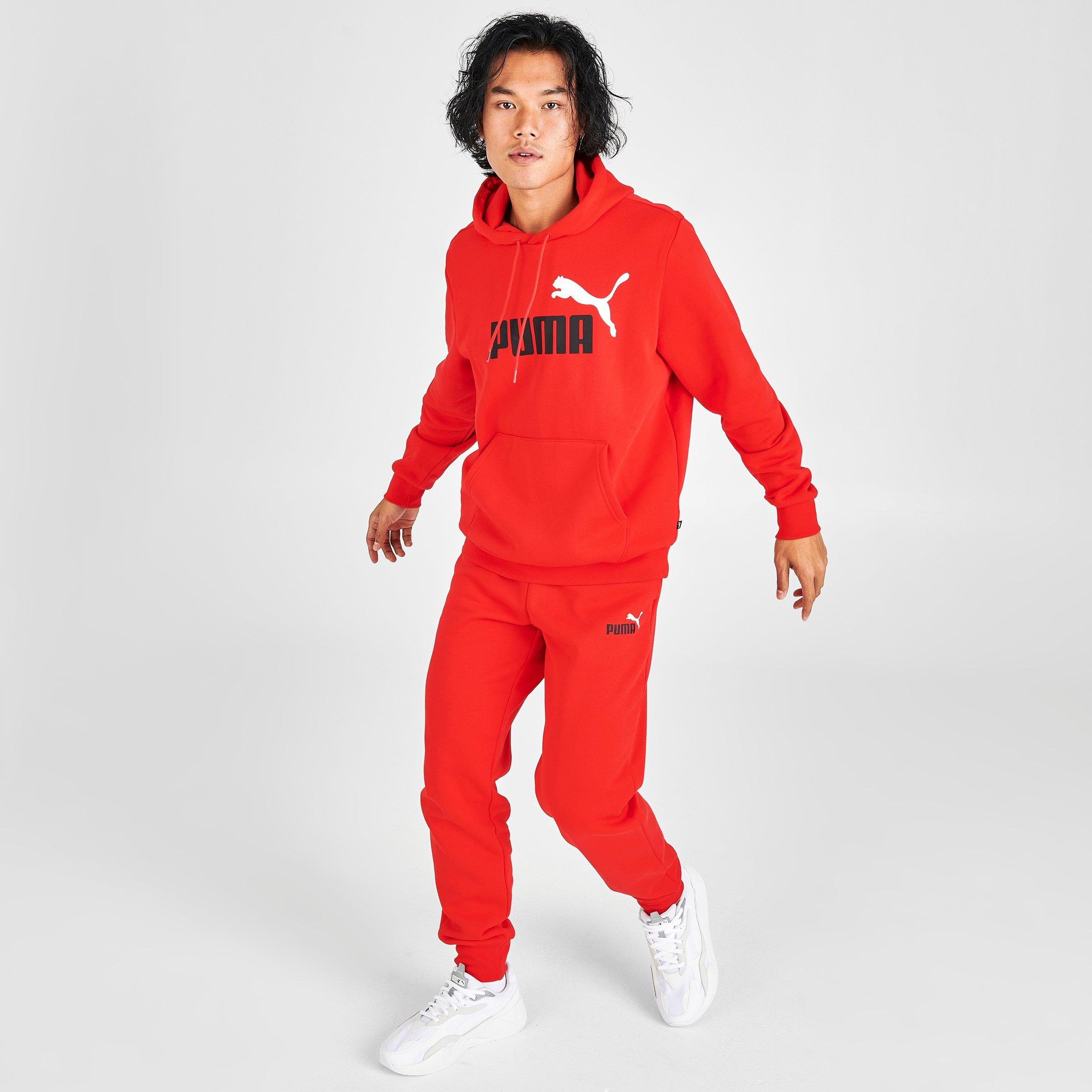black and red puma joggers