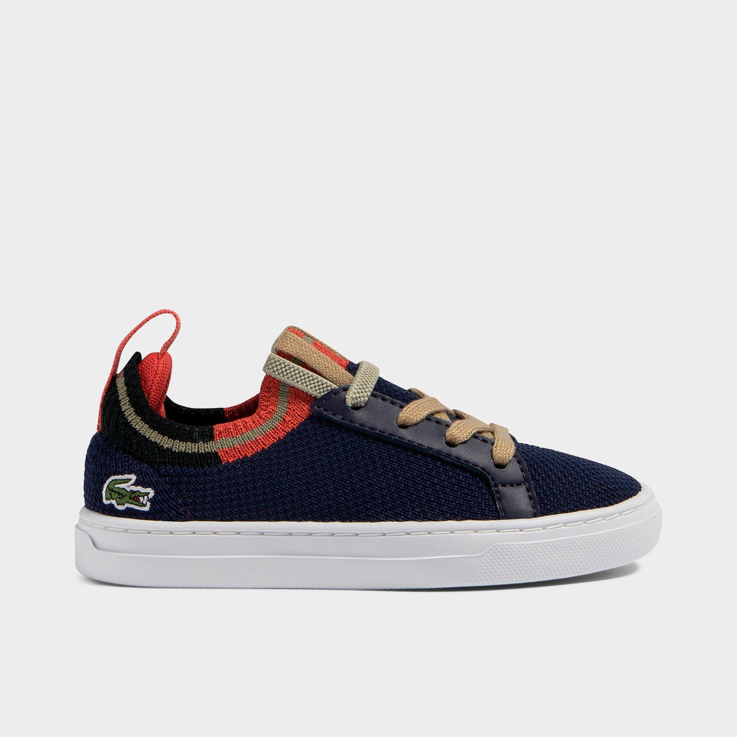 Lacoste Kids Toddler La Piquee Tricolor Stretch Lace Casual Shoes in Navy Size: 4.0