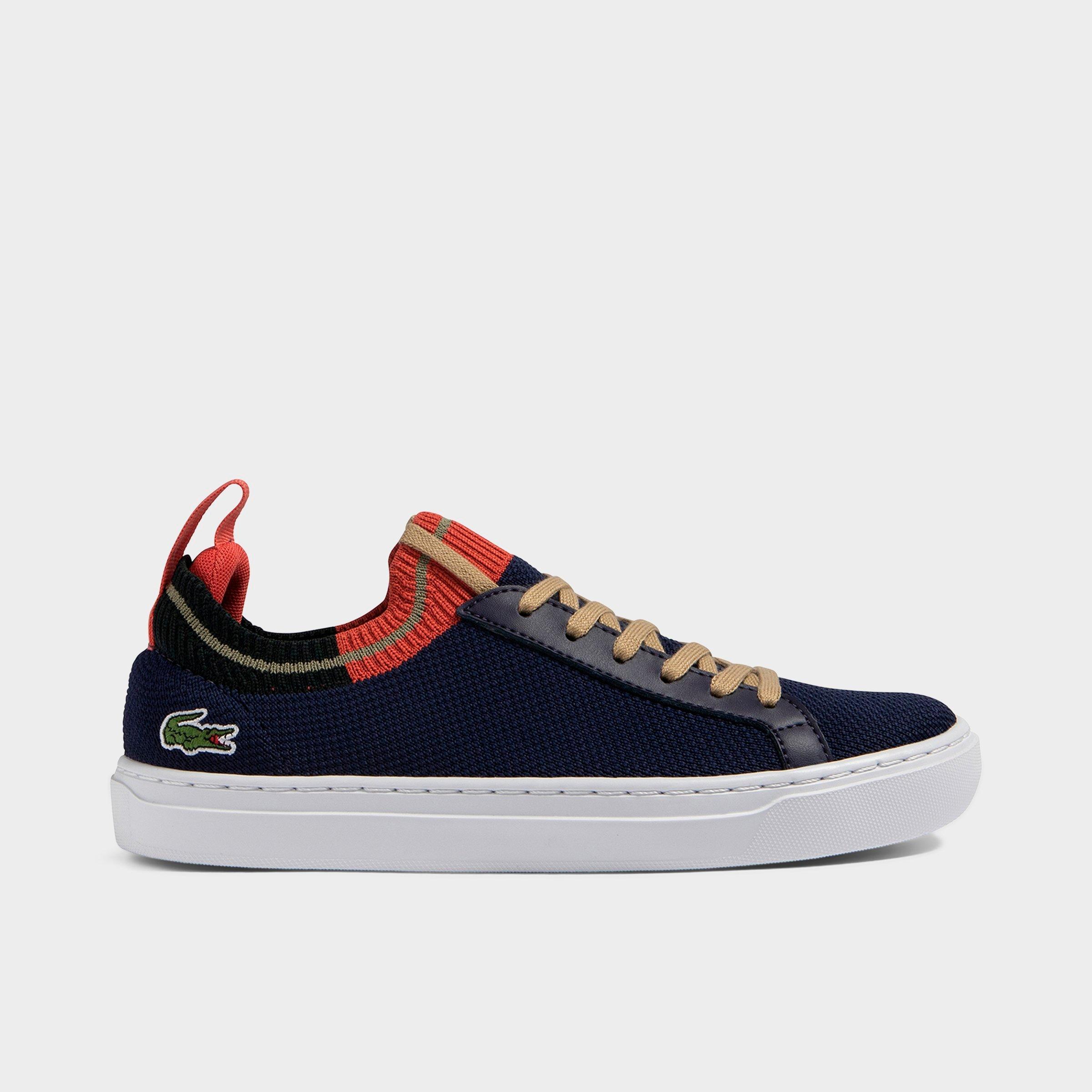 Lacoste Big Kids La Piquee Tricolor Stretch Lace Casual Shoes in Navy Size: 3.0
