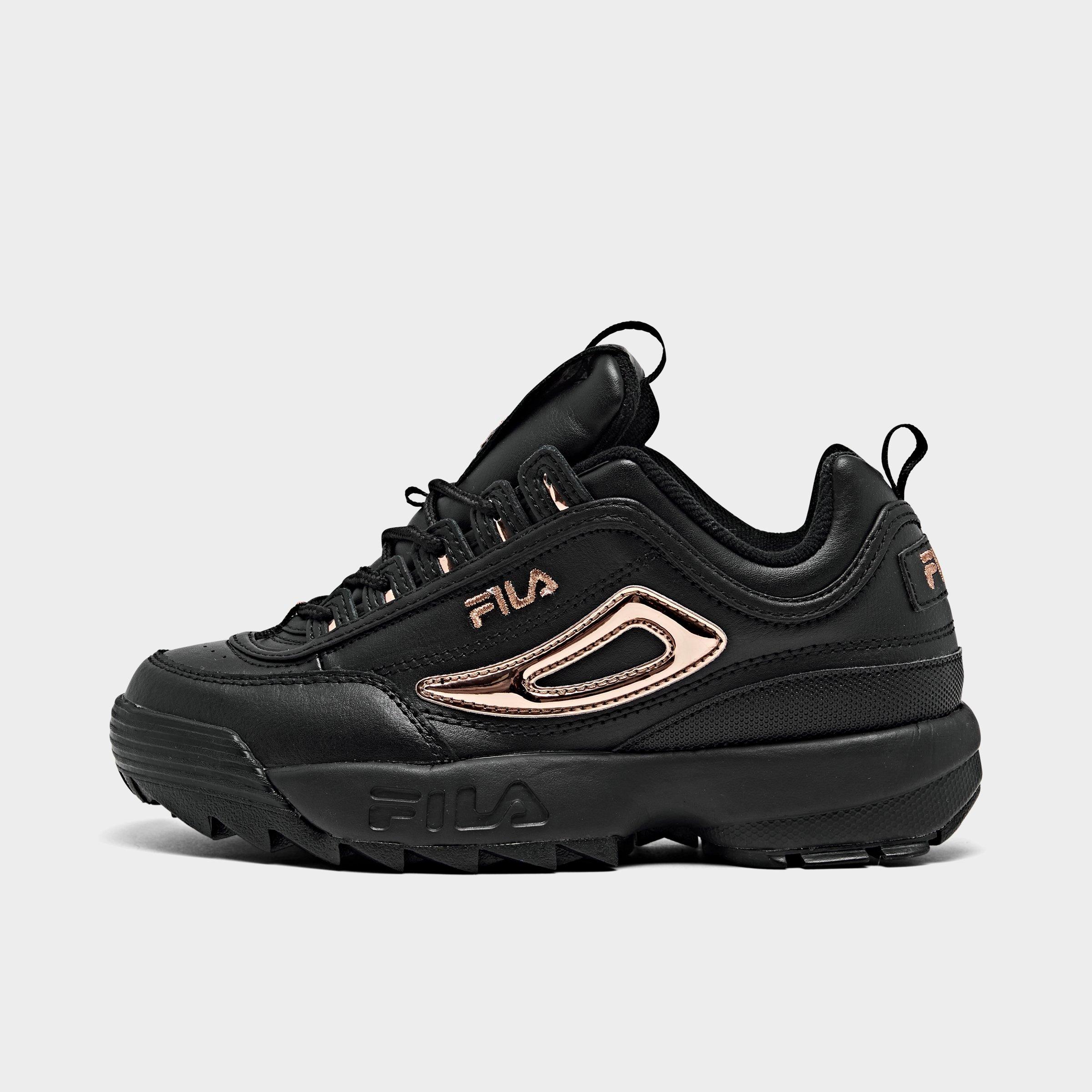 fila shoes black and rose gold