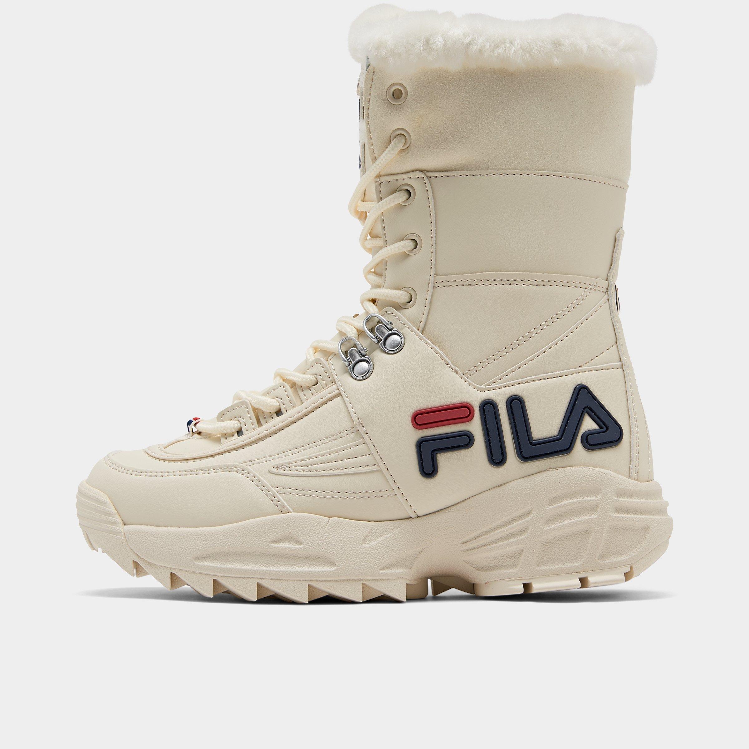 UPC 723567028569 product image for Fila Women's Disruptor Shearling Boots in White Size 7.0 Leather/Nylon | upcitemdb.com