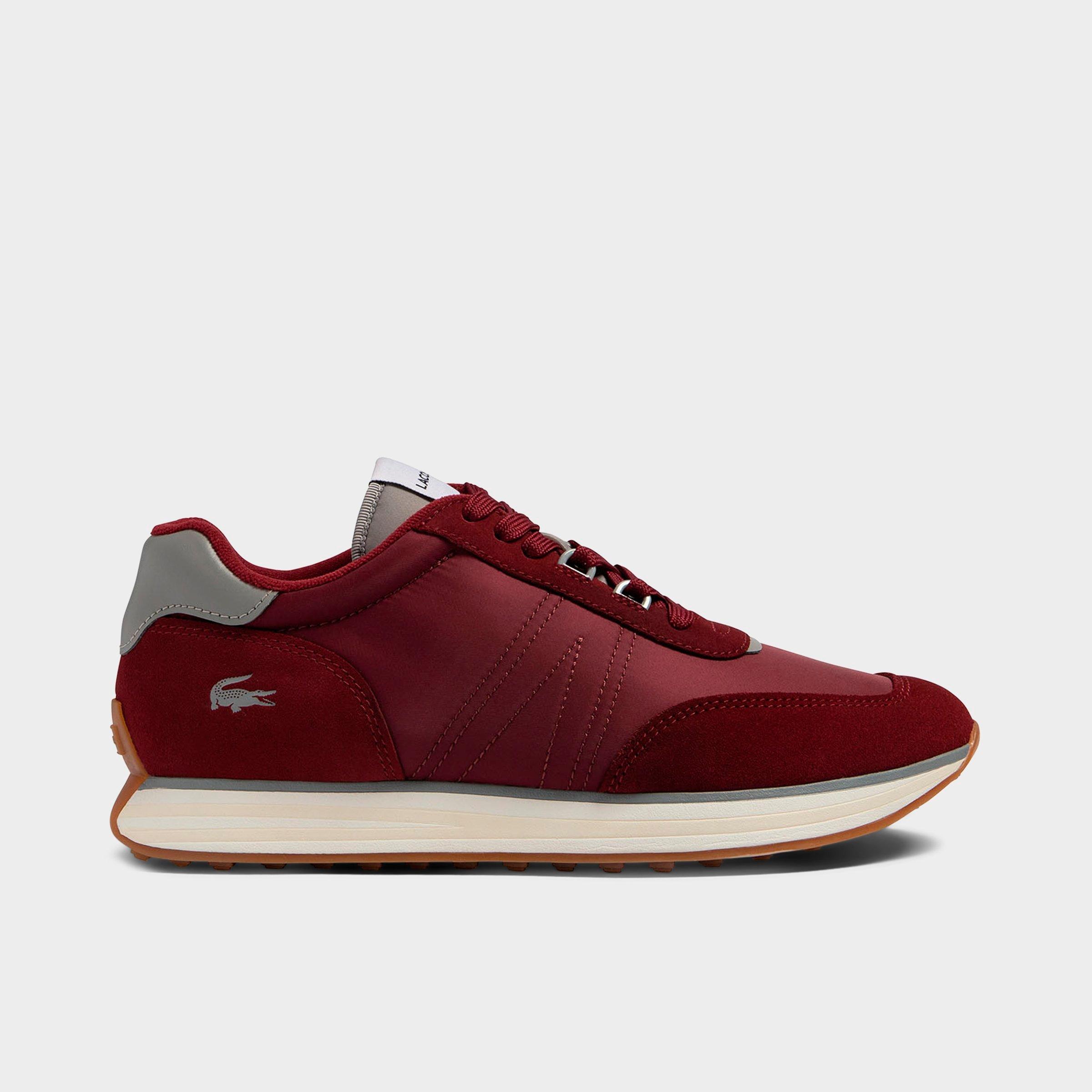 Lacoste Men's L-Spin Textile Casual Shoes in Red Overflow Size: 7.0