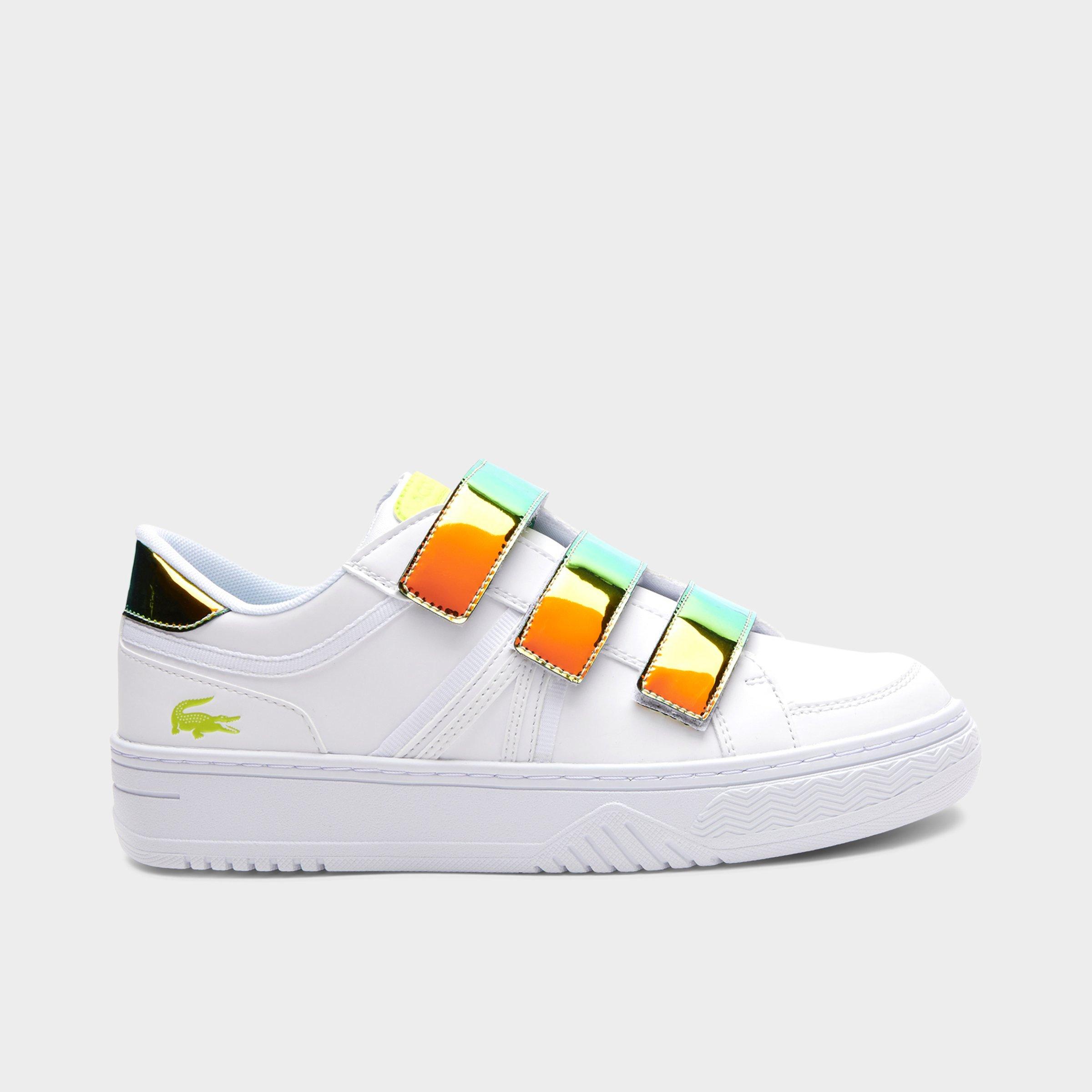 Lacoste Kids Toddler L001 Hook-and-Loop Casual Shoes in Open White Size: 4.0