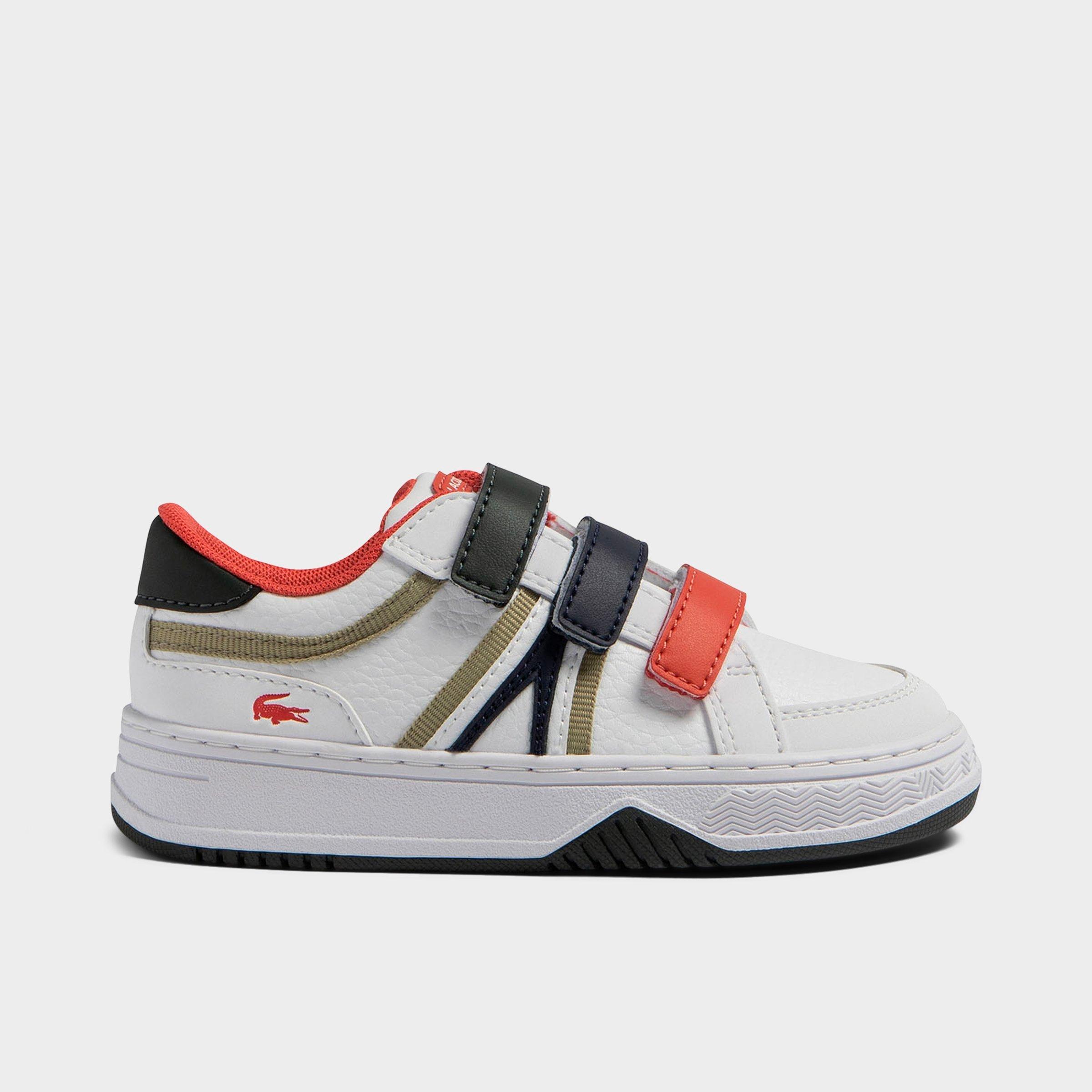Lacoste Kids Toddler L001 Hook-and-Loop Casual Shoes in Open White Size: 4.0