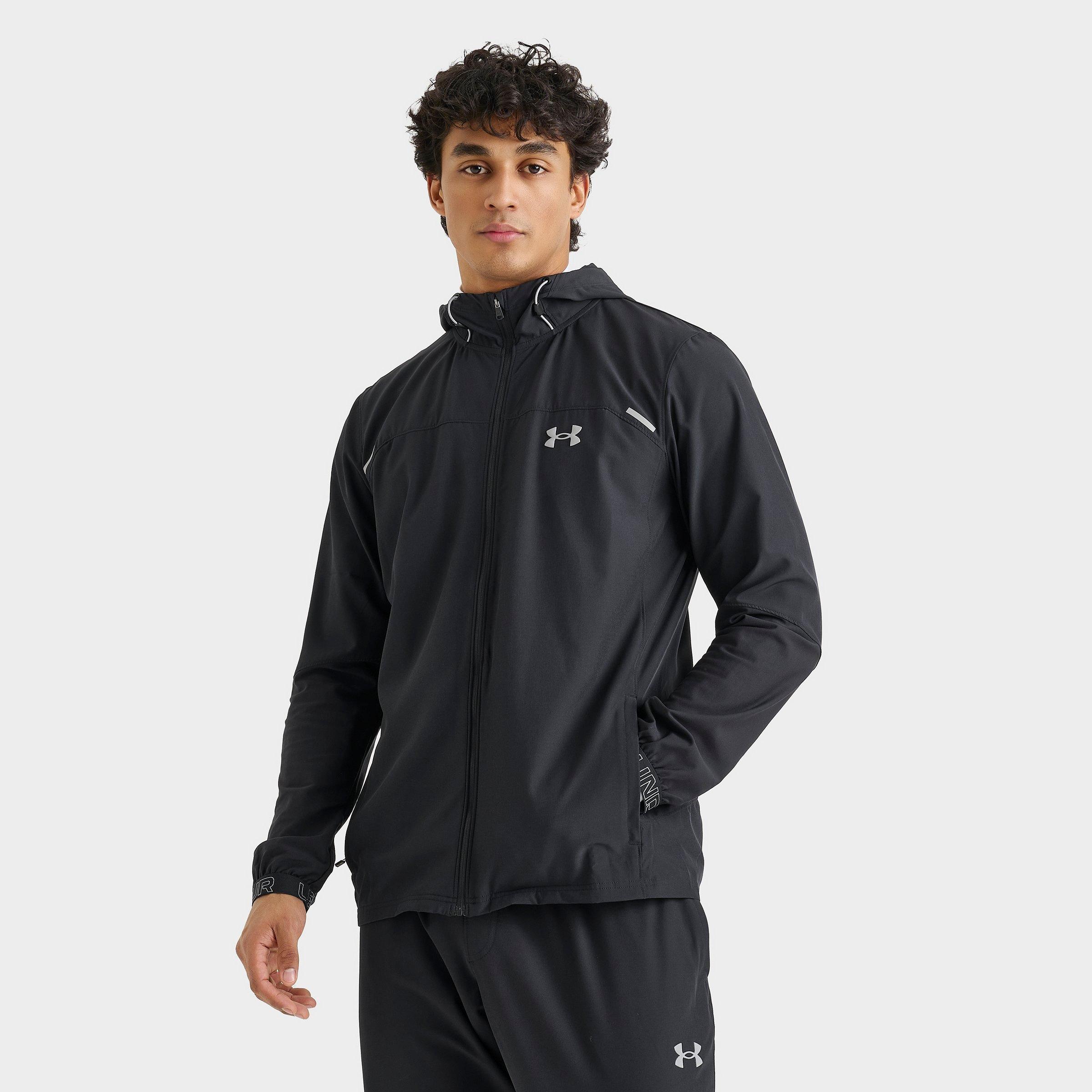 Under Armour Men's Vanish Reflective Woven Utility Jacket in Black/Black Size Large Polyester