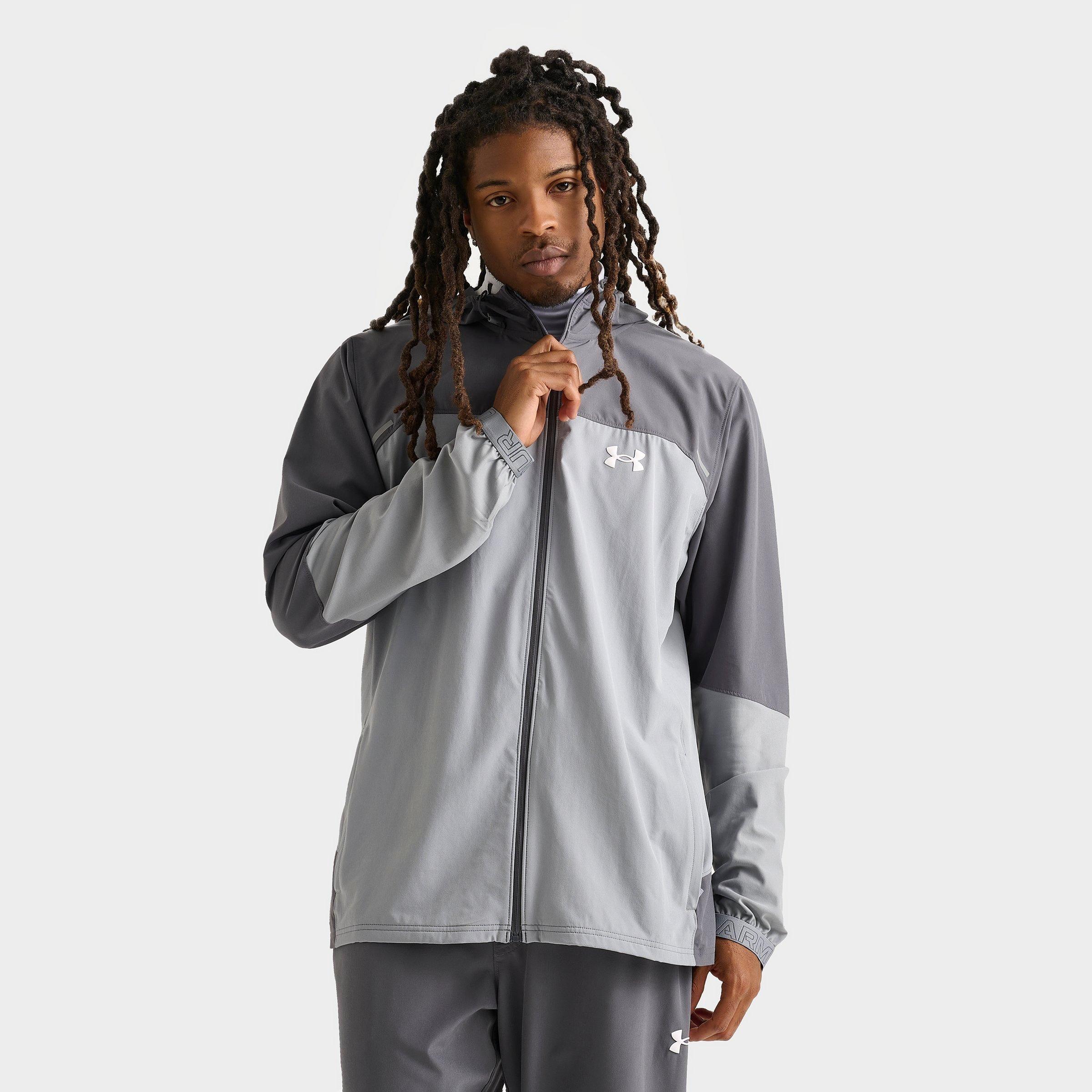 Under Armour Men's Vanish Reflective Woven Utility Jacket in Grey/Castlerock Size Small Polyester