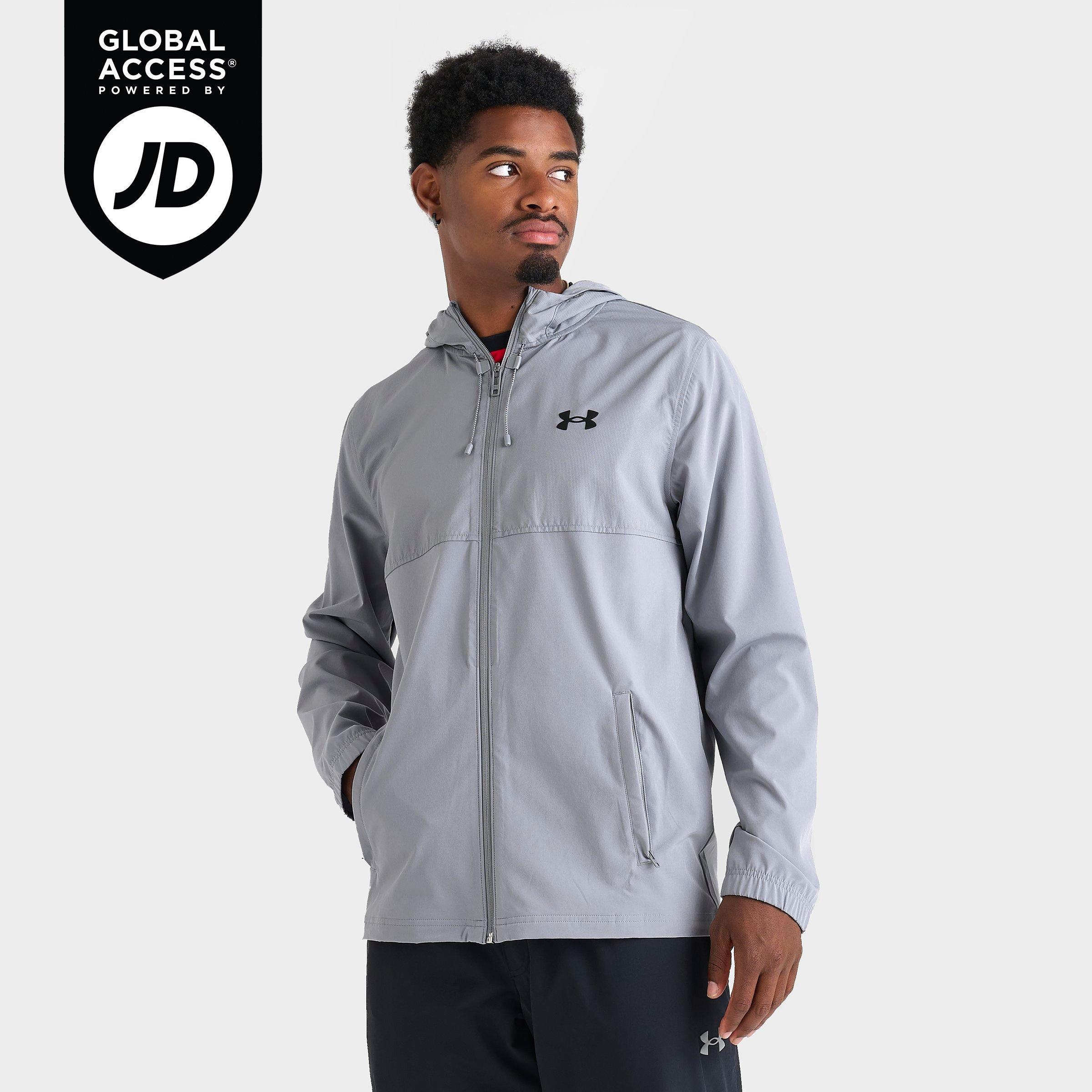 Under Armour Men's Lock-Up Woven Full-Zip Jacket in Castlerock Size: Small