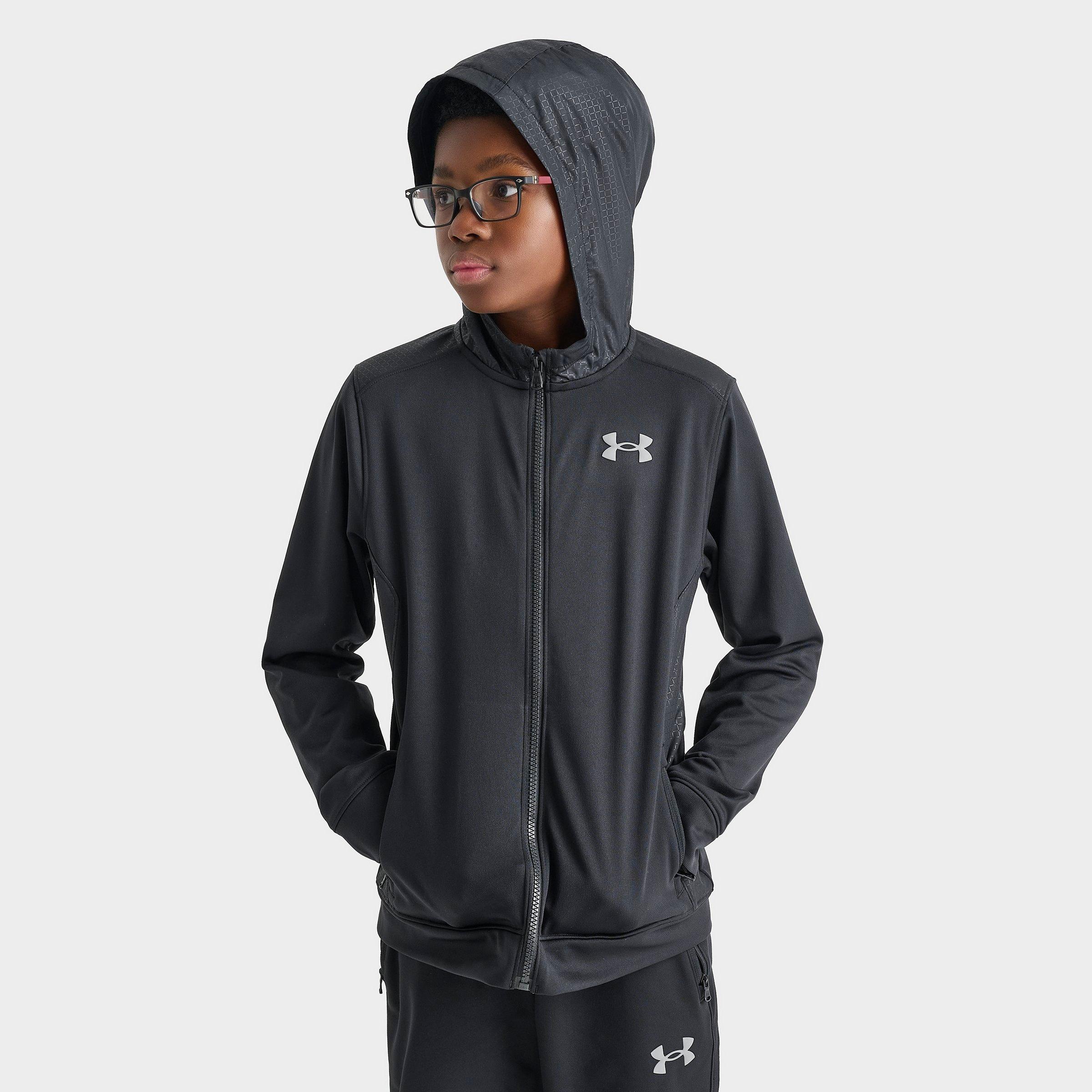 Under Armour Big Kids Brawler Full-zip Hoodie In Black
