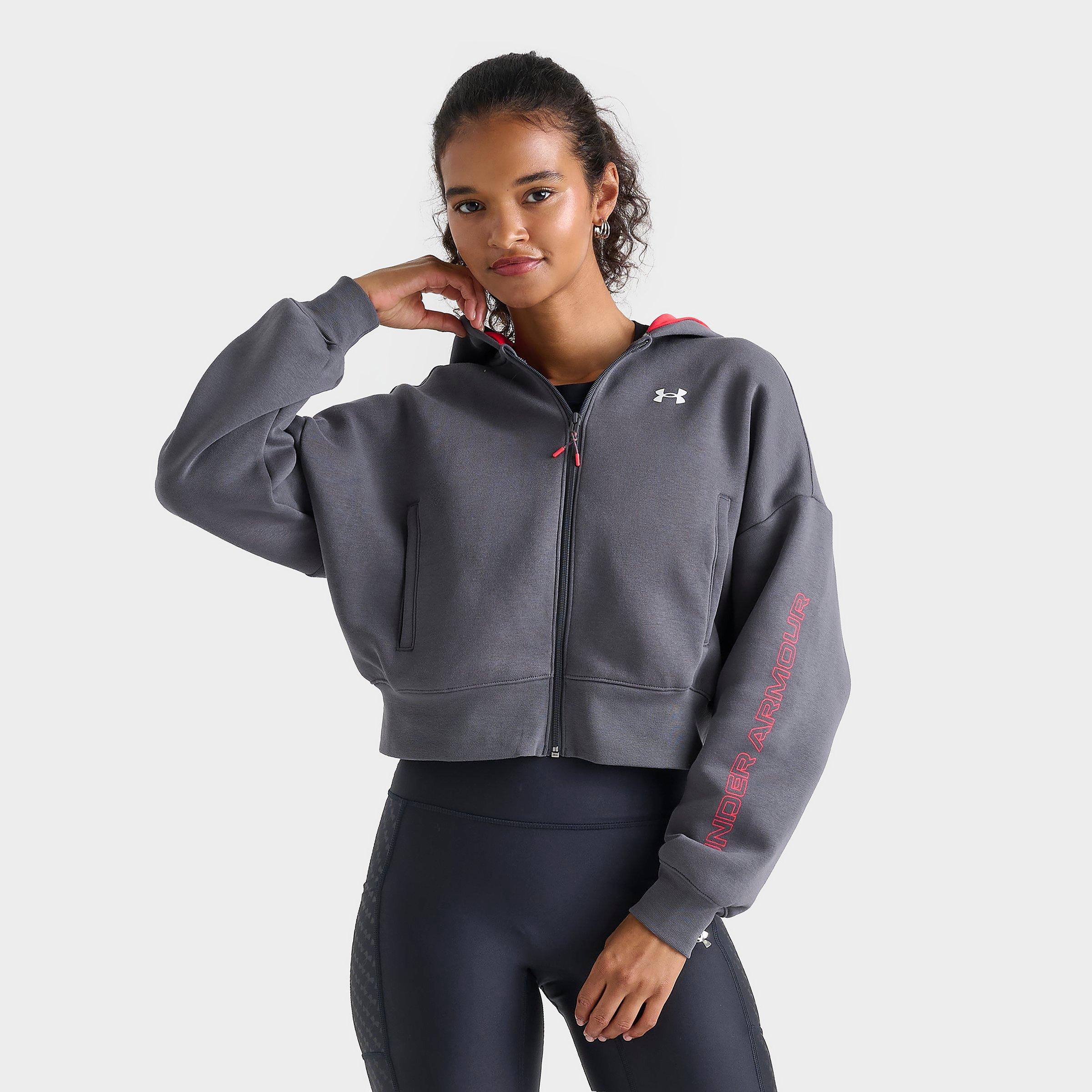 Under Armour Women's Fleece Full-zip Hoodie In Gray