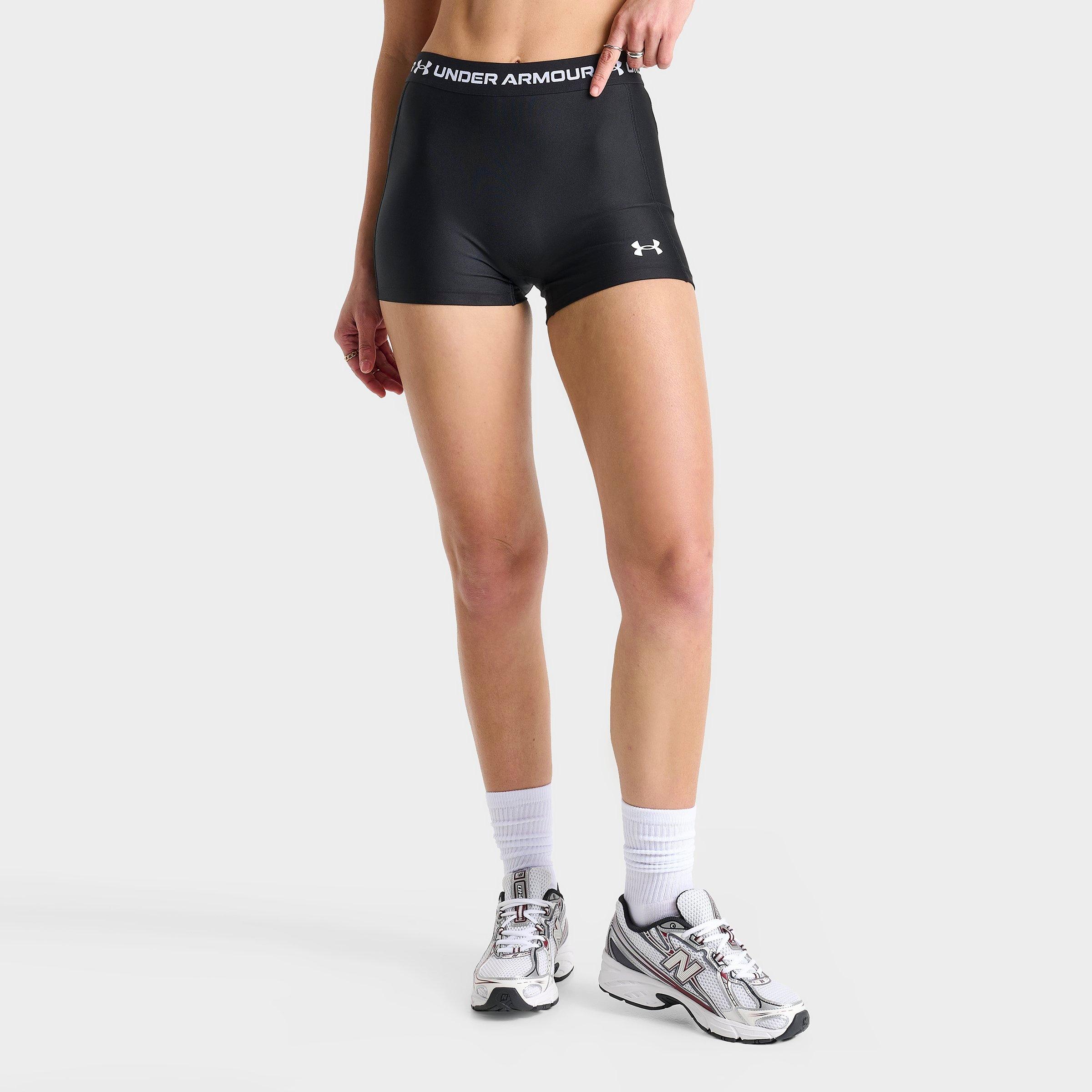 Under Armour Women's Heatgear Shorty 3-Inch Shorts in Ultimate Black/White Size: XS