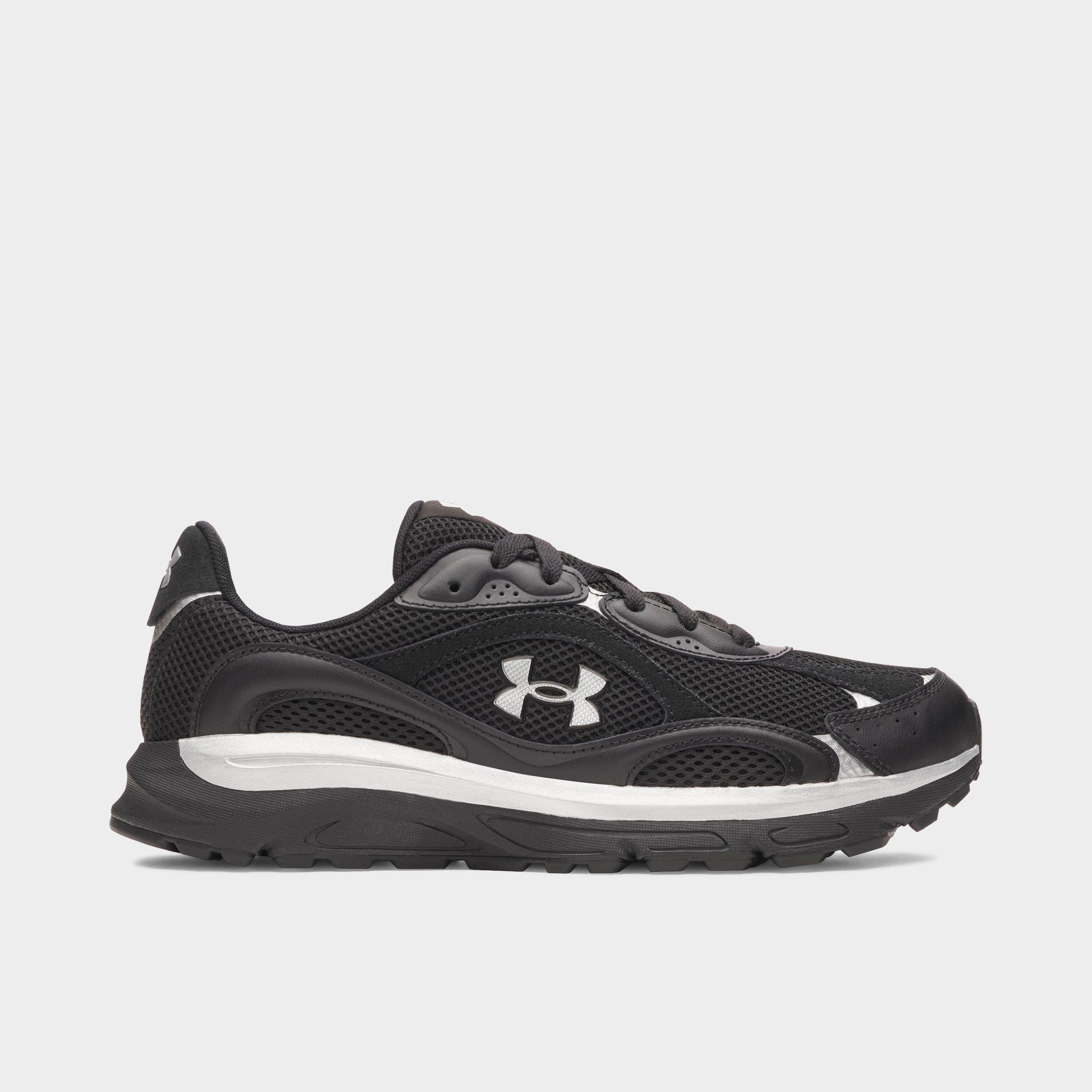Under Armour Men's Tech Runner Casual Shoes in Black/Metallic Silver/Metallic Silver Size: 7.5