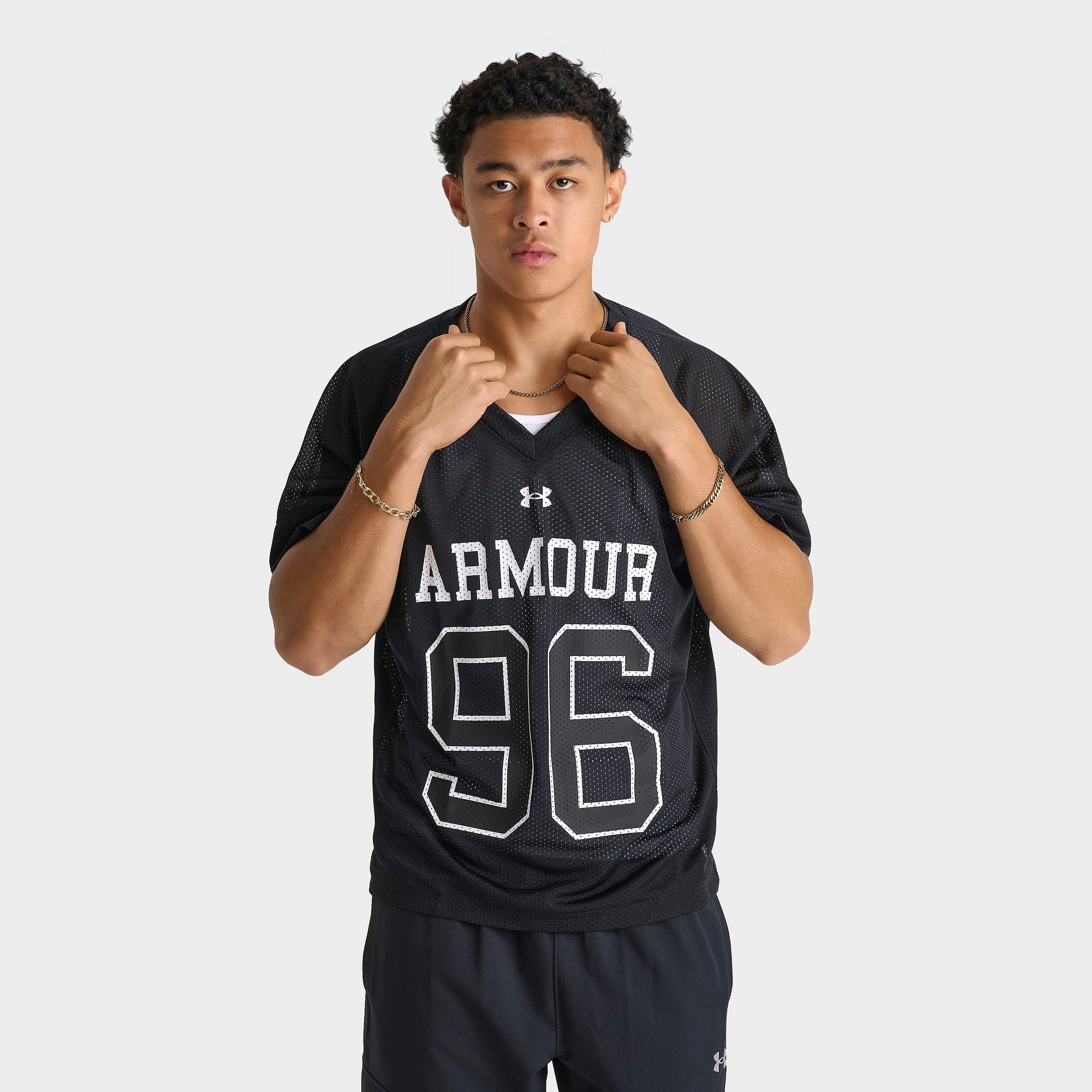 Under Armour Men's UA Mesh Football Jersey in Black/White Size: Small
