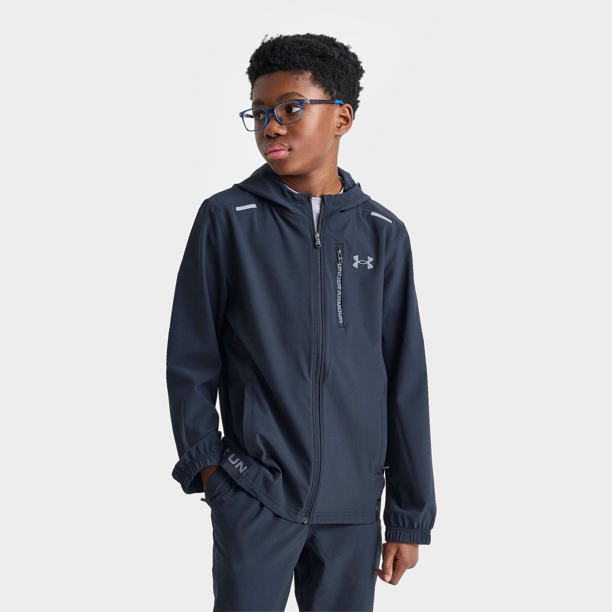 Under Armour Big Kids Vanish Full-Zip Jacket in Black/Castlerock Size: Small