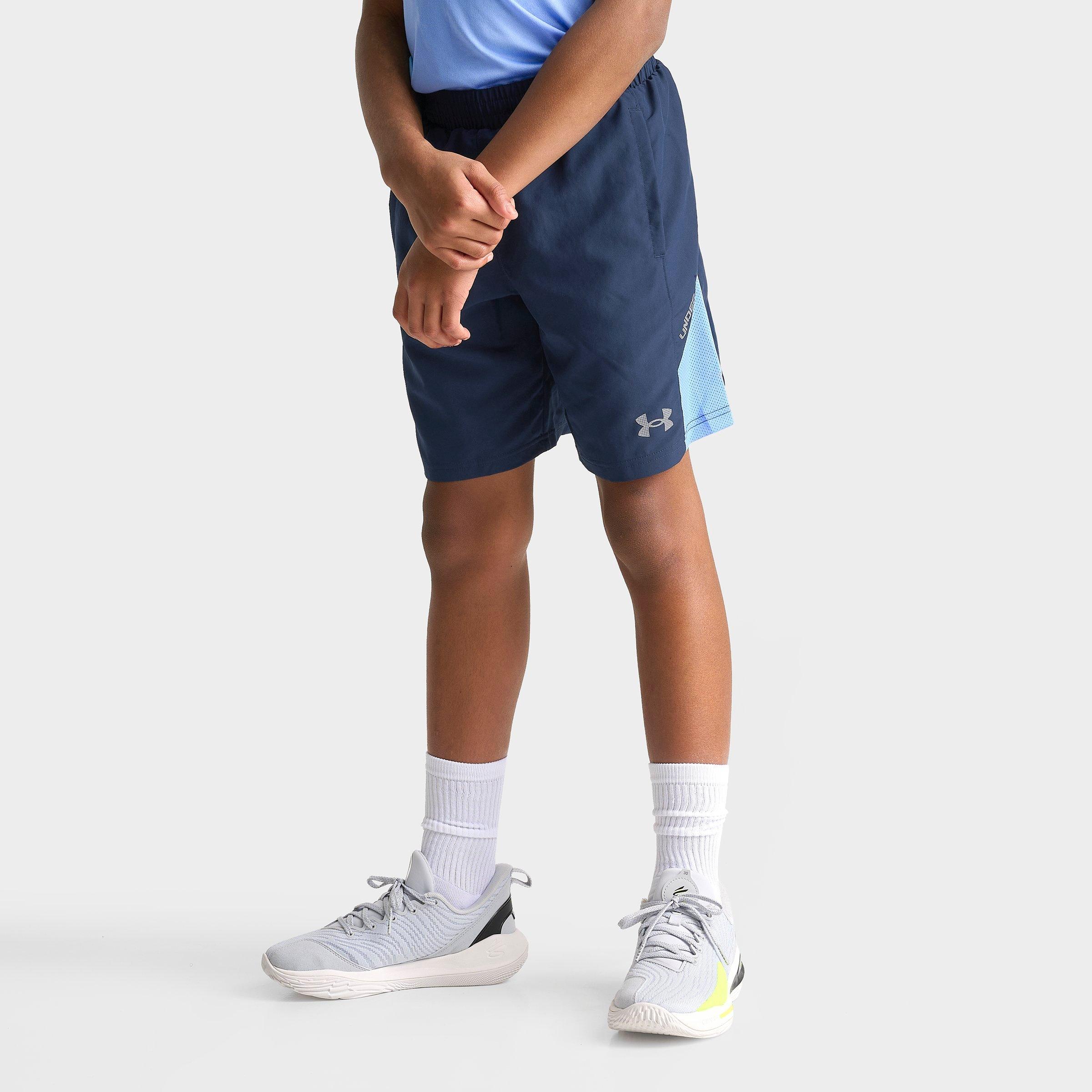 Under Armour Big Kids UA Tech Hybrid Woven Shorts in Academy/Horizon Blue Size: Small