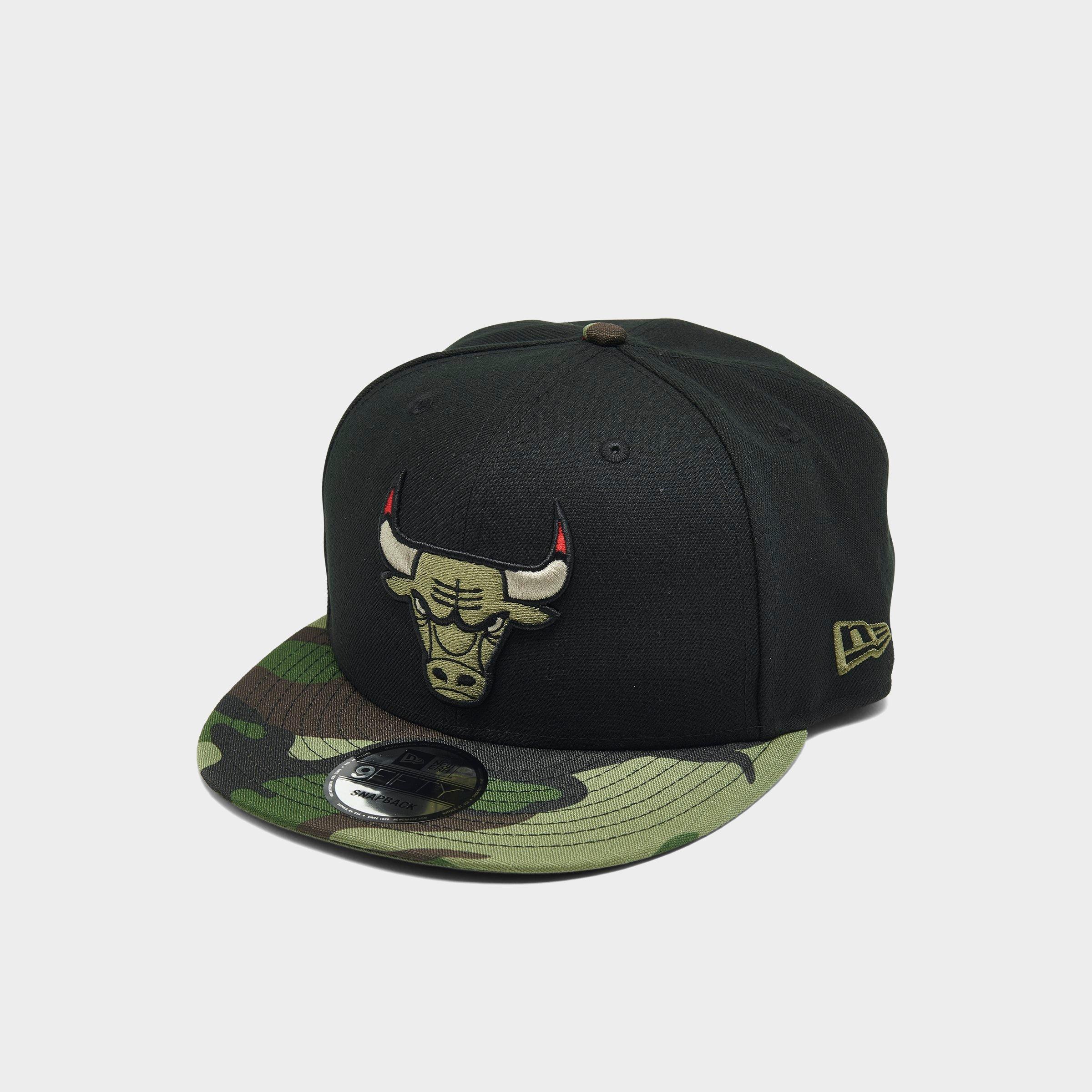 Chicago Bulls Black Camo 9Fifty New Era Fits Snapback Hat