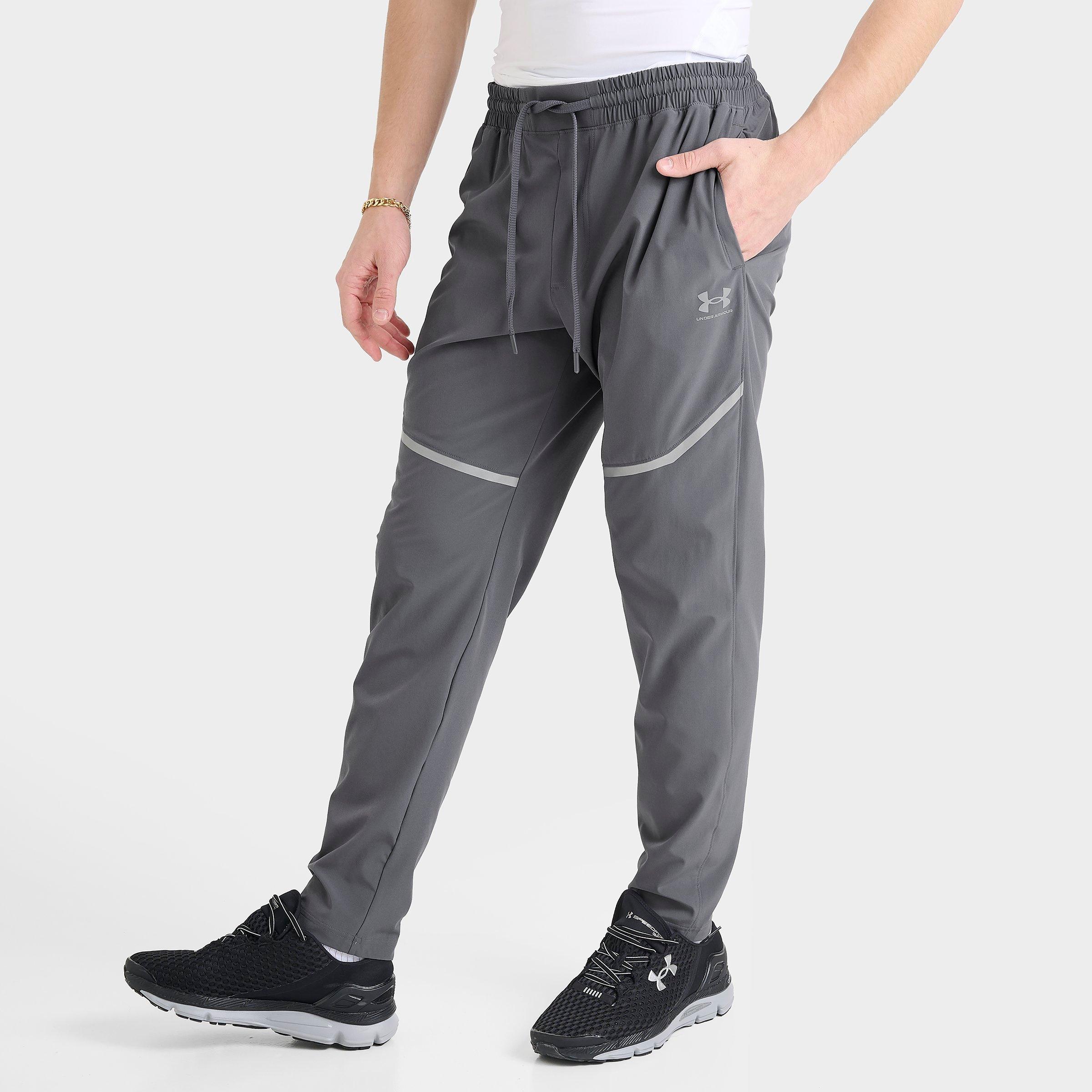 Under Armour Men's UA Vibe Woven Reflective Jogger Pants in Castlerock/Silver Reflective Size: Small
