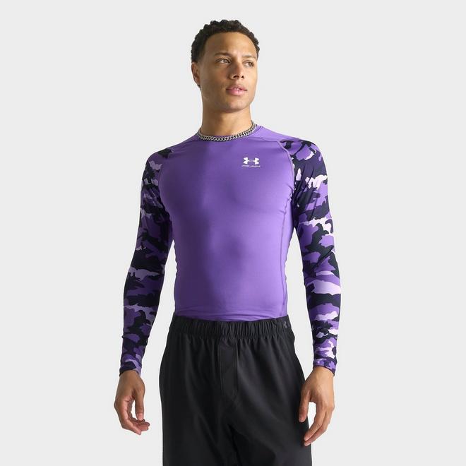 Men's Under Armour HeatGear® Compression Colorblock Long-Sleeve Training Top