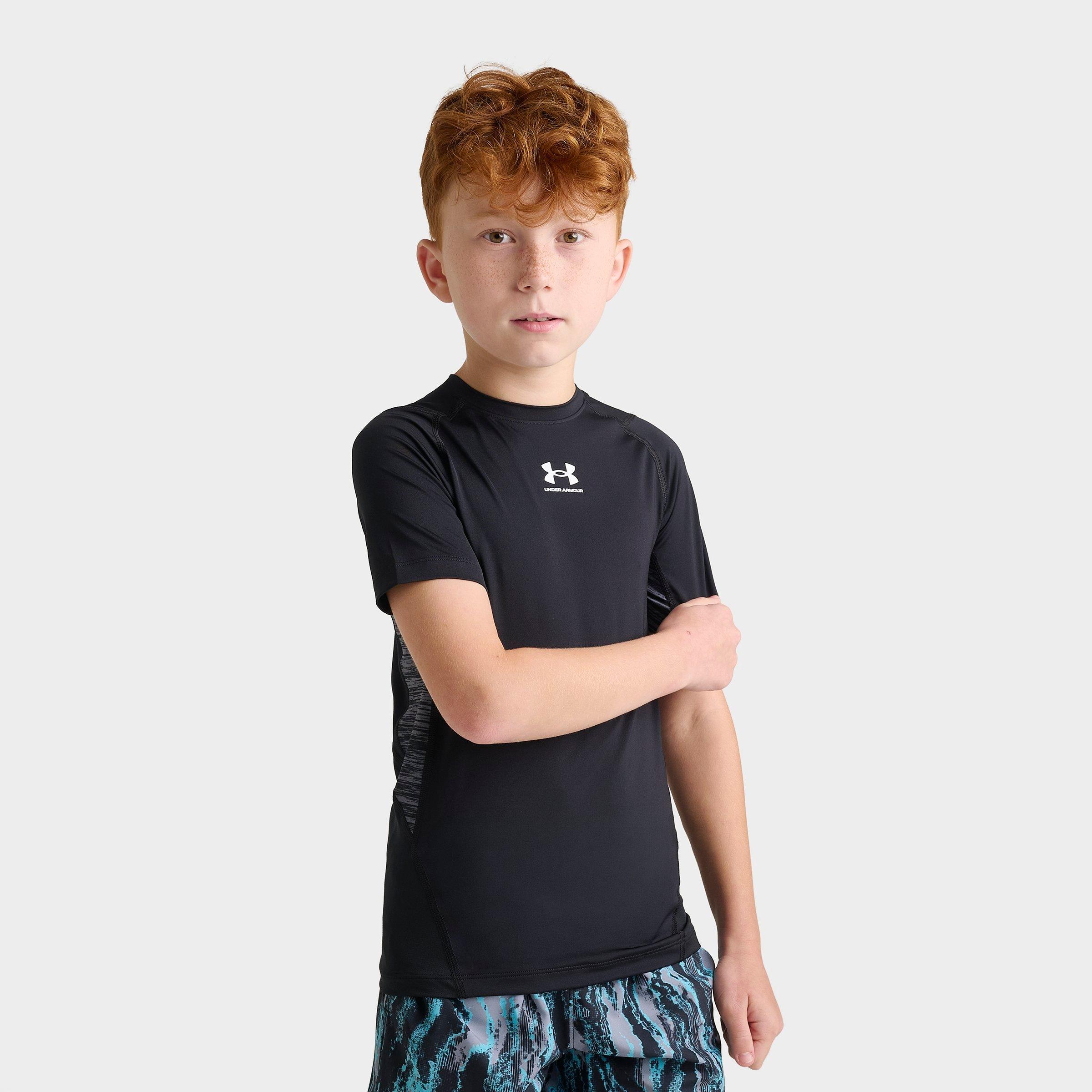 Under Armour Big Kids HeatGear Training T-Shirt in Black Size: XL