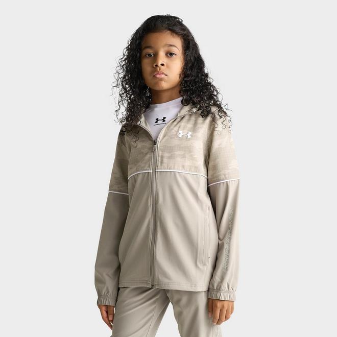 Big Kids' Under Armour Allover Print Full-Zip Woven Jacket