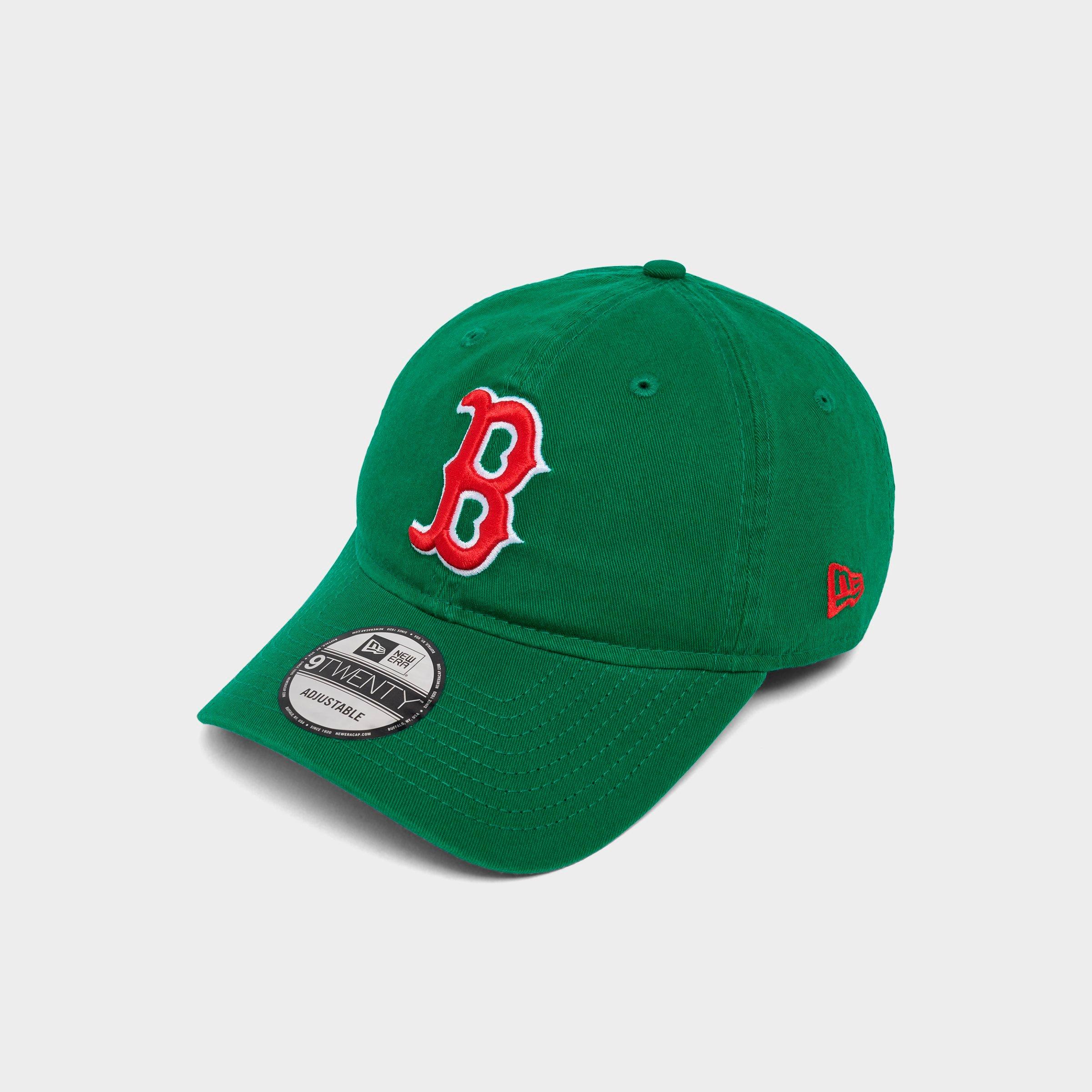New Era Boston Red Sox MLB 9TWENTY Strapback Hat in Green/Red