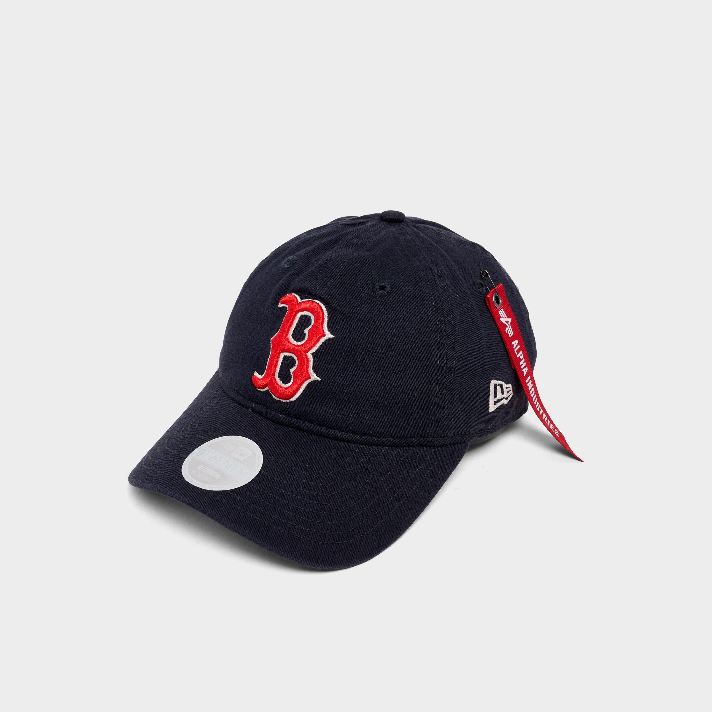 New Era x Alpha Industries Boston Red Sox MLB 9TWENTY Strapback Hat in Dark Navy/Red