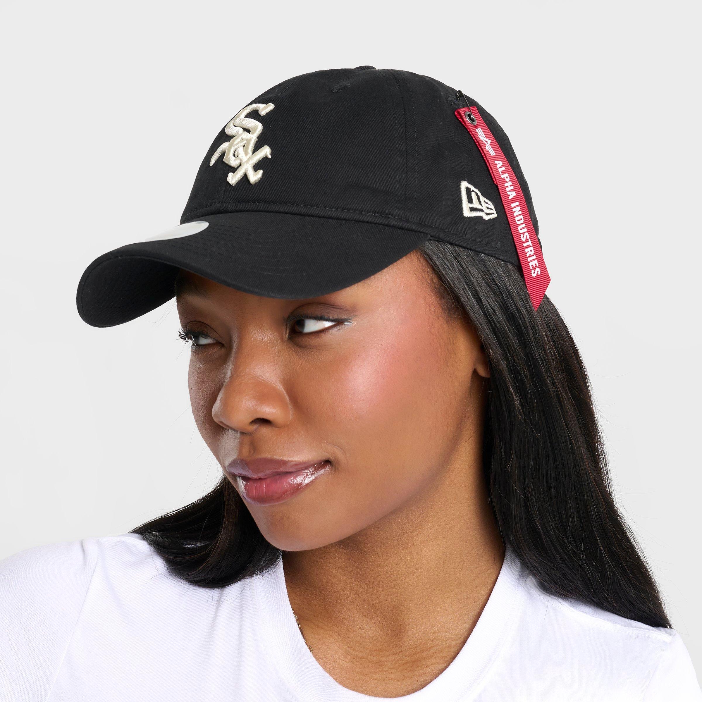 New Era Women's x Alpha Industries Chicago White Sox MLB 9TWENTY Strapback Hat in White/Black