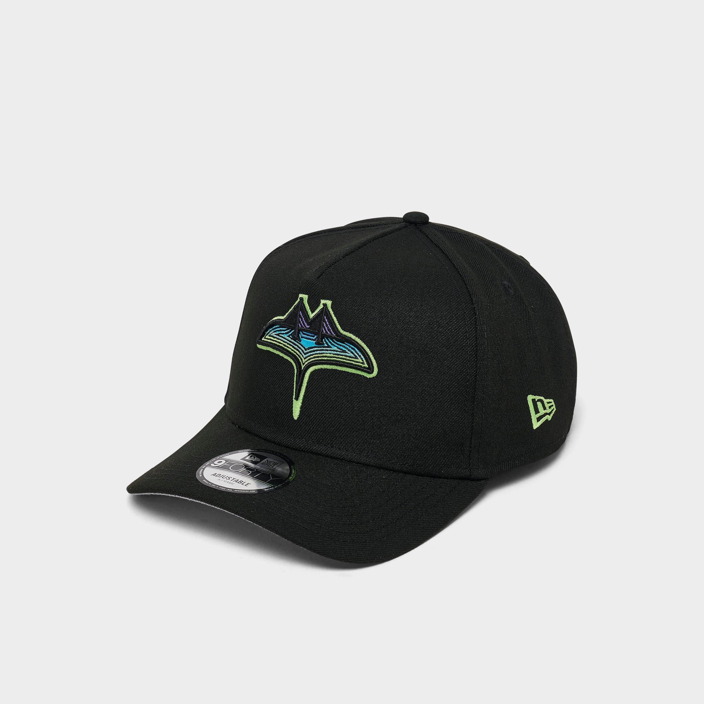 New Era Tampa Bay Rays MLB 9FORTY A-Frame Snapback Hat in Black